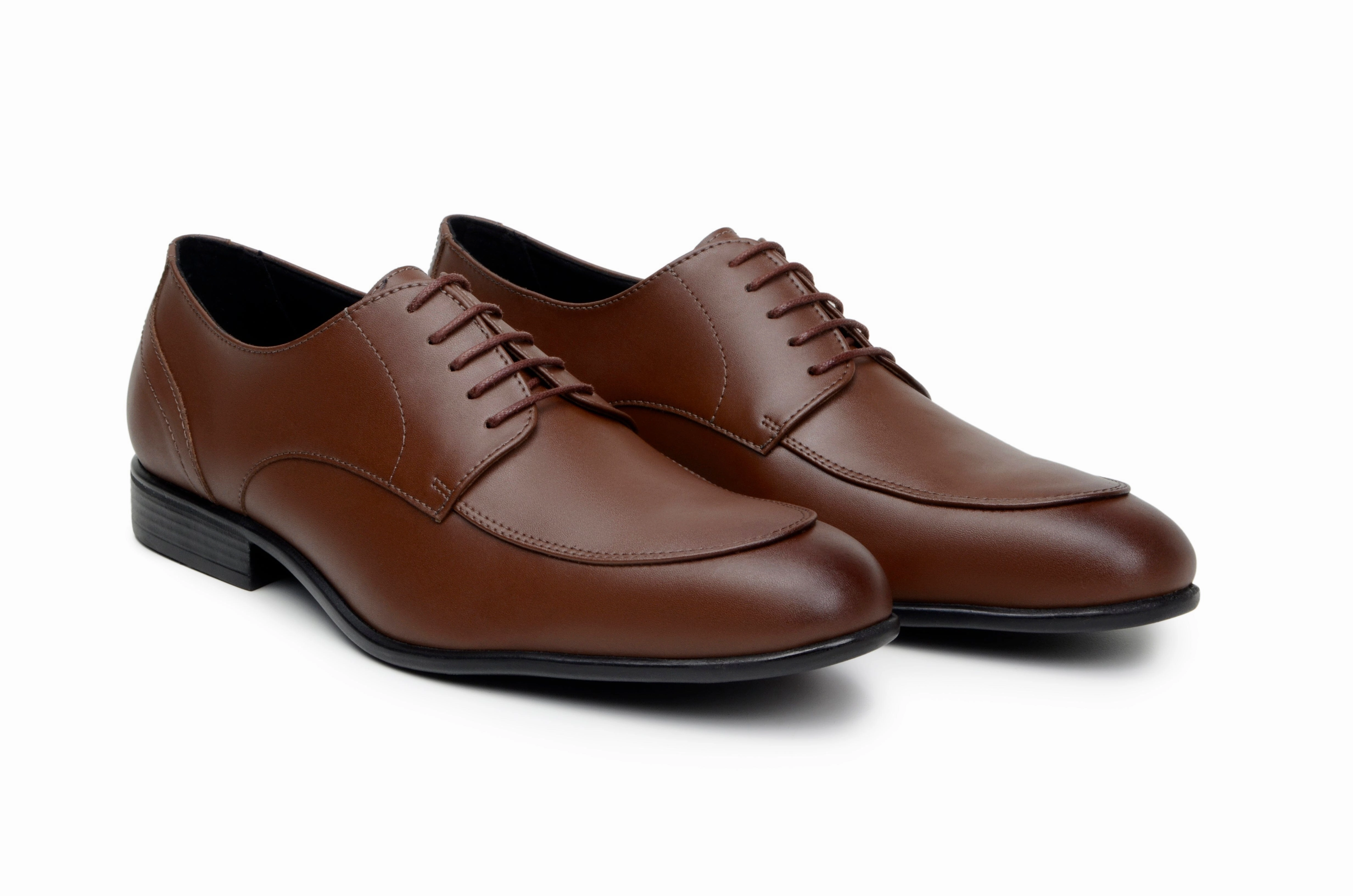 Harrison Wingtip Oxfords 'Adrian' men's classic oxford in vegan leather by Zette Shoes - cognac