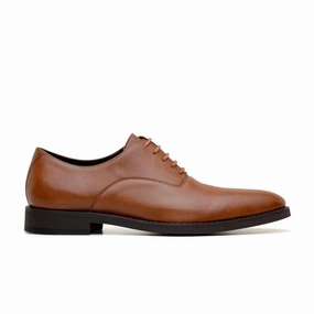 'Executive' classic oxford in high-quality vegan leather by Brave Gentleman - tan Original Grand Shortwing Oxford