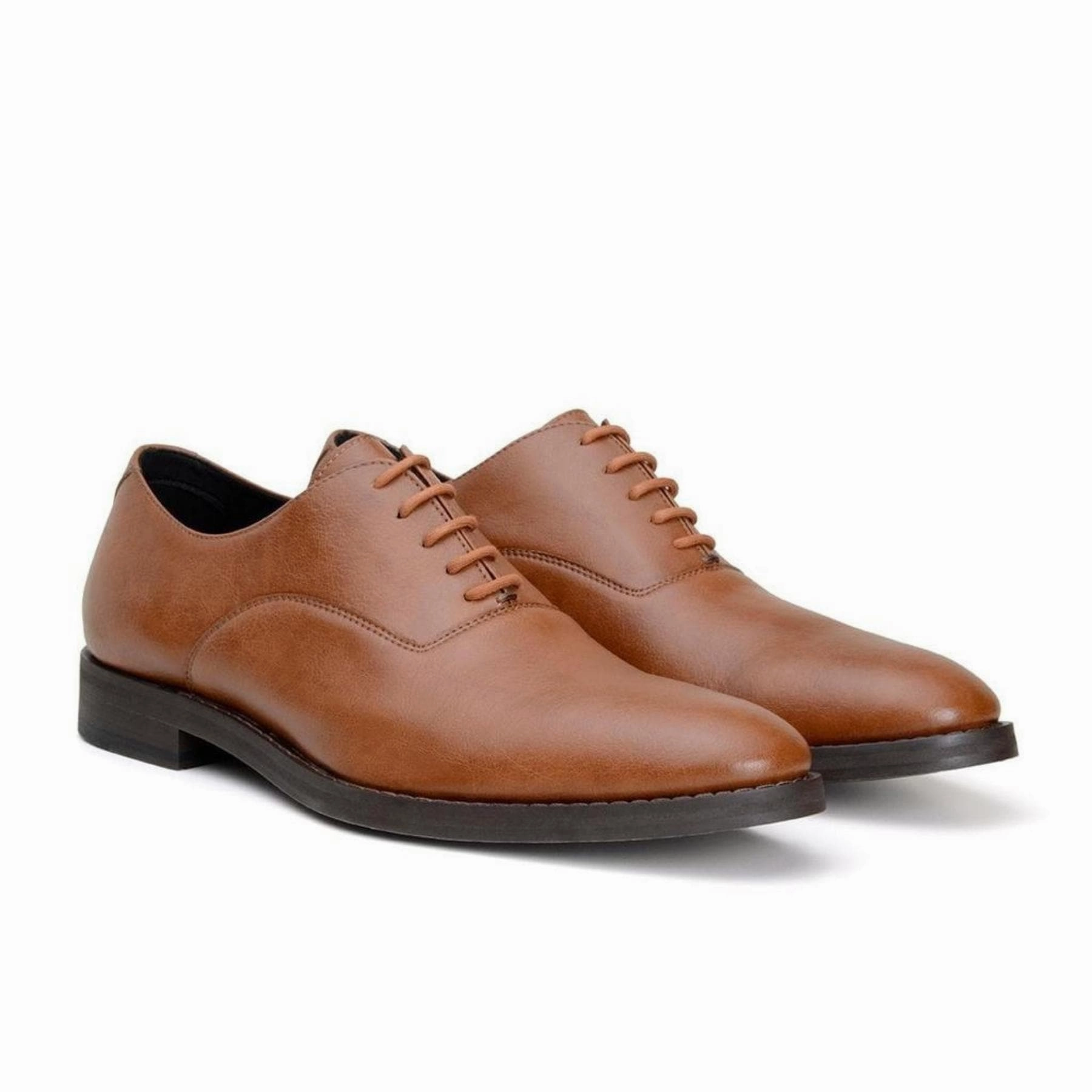 'Executive' classic oxford in high-quality vegan leather by Brave Gentleman - tan Oxford Street Shoes