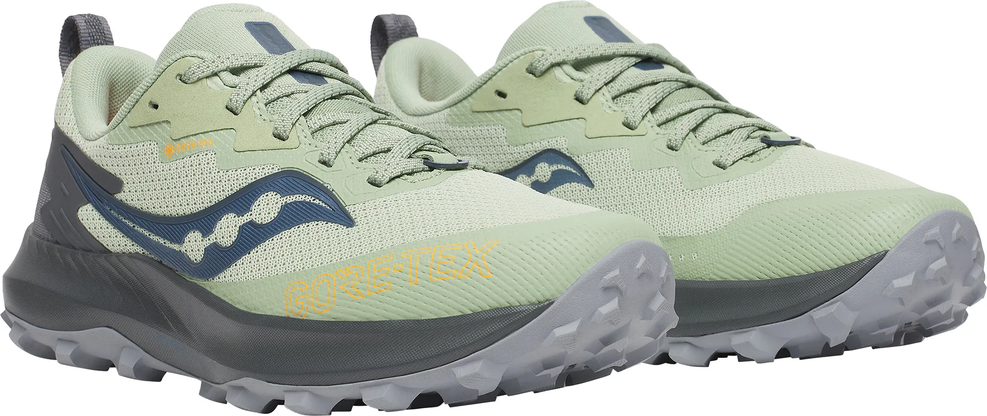 Saucony Peregrine 14 GORE-TEX Womens Trail Running Shoes - Green Trail Approach Shoes