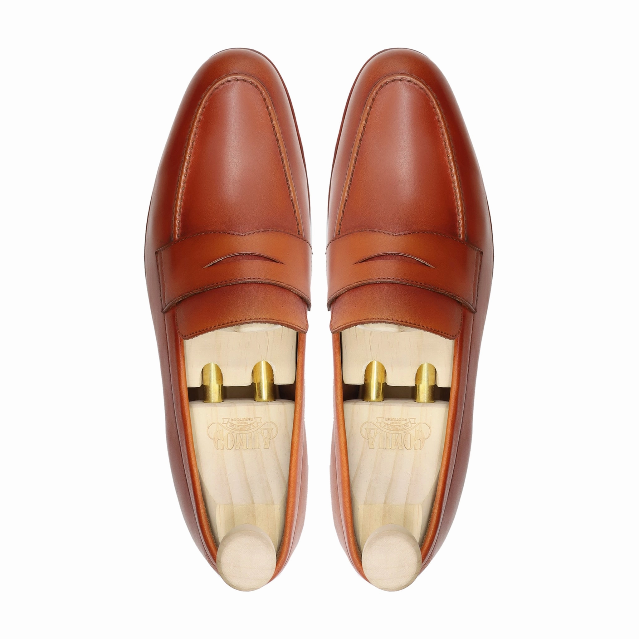 Miu Miu Loafers Sale Lowe - Men's Orange Tan Calf Leather Loafer
