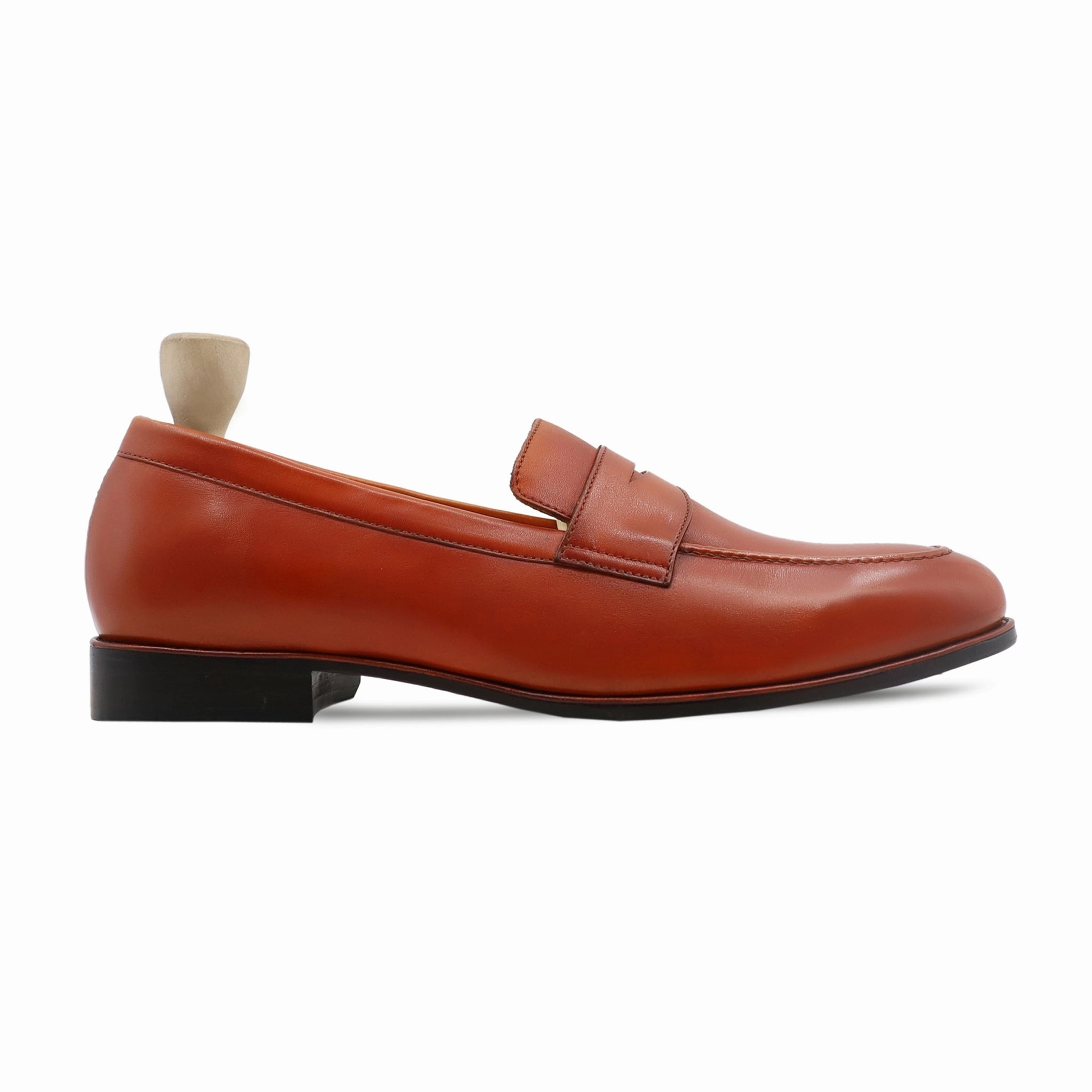 Loafers And White Socks Lowe - Men's Orange Tan Calf Leather Loafer