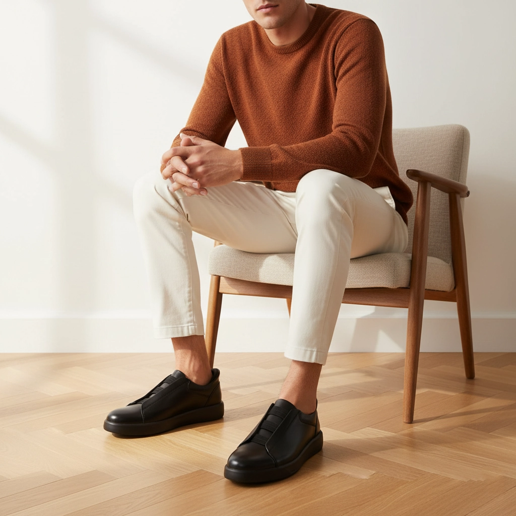 Allen St, Men Jeans And Oxford Shirt