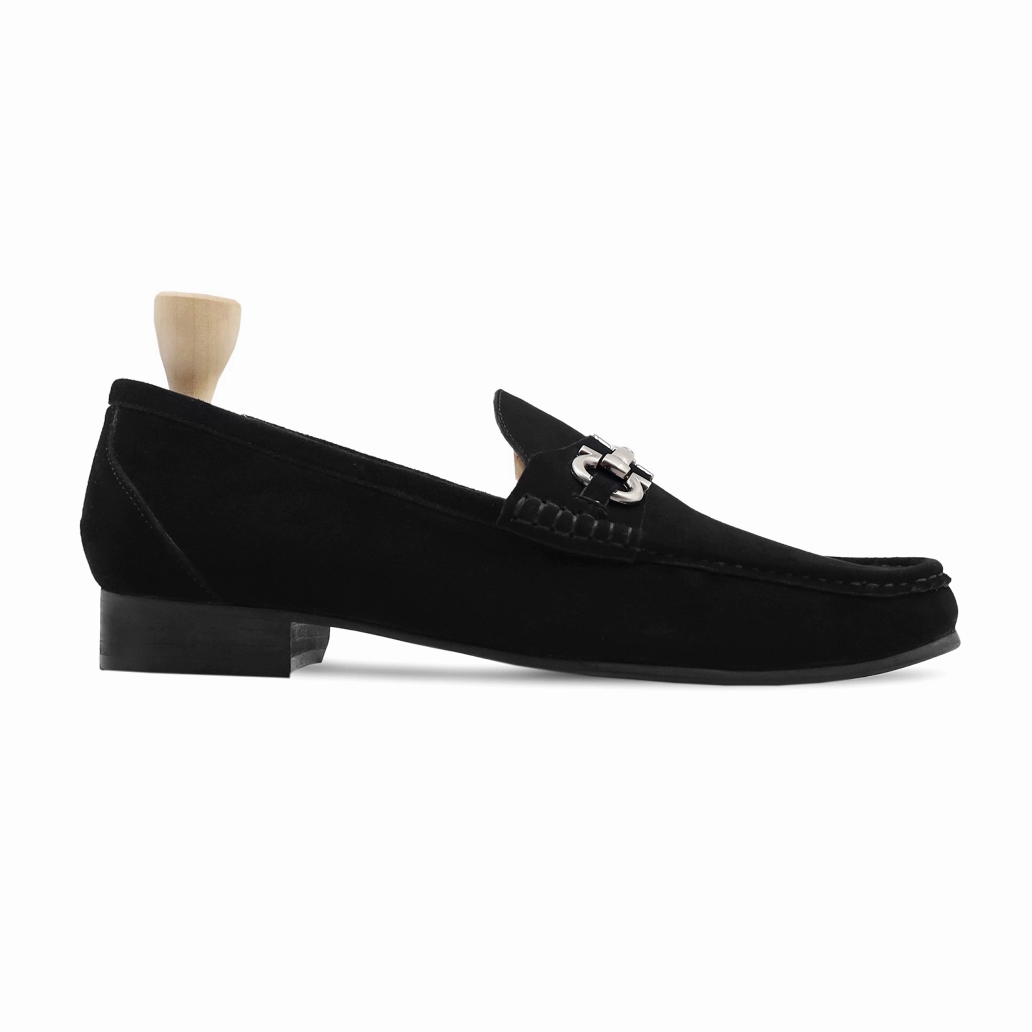 Moschino Loafers Arzak - Men's Black Kid Suede Loafer