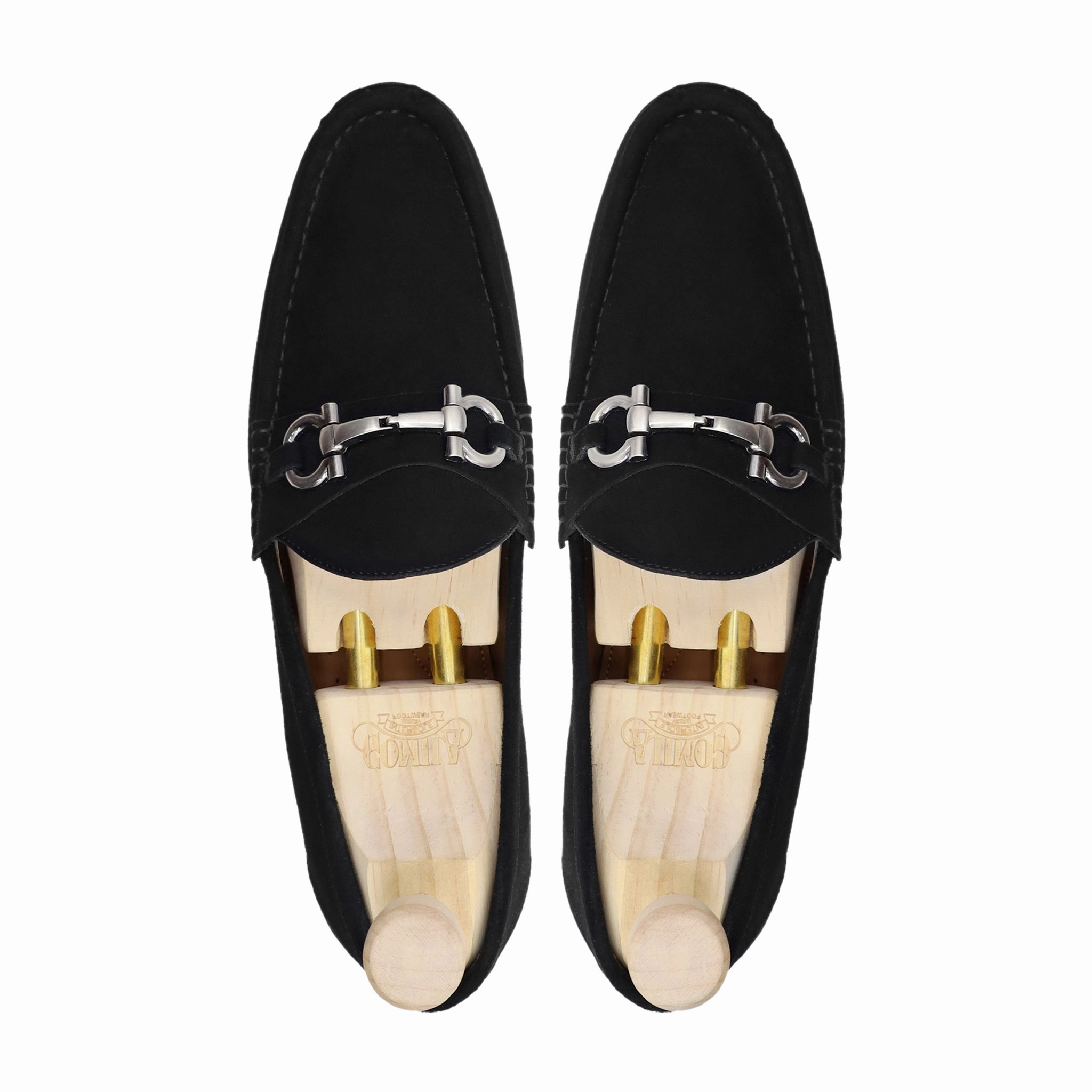 Arzak - Men's Black Kid Suede Loafer Loafers And Dresses