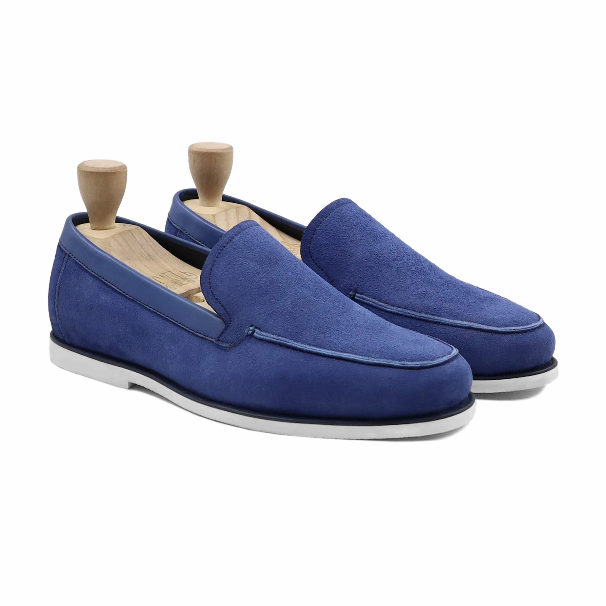 Cabaret Loafers Brussels - Men's Light Blue Kid Suede Loafer