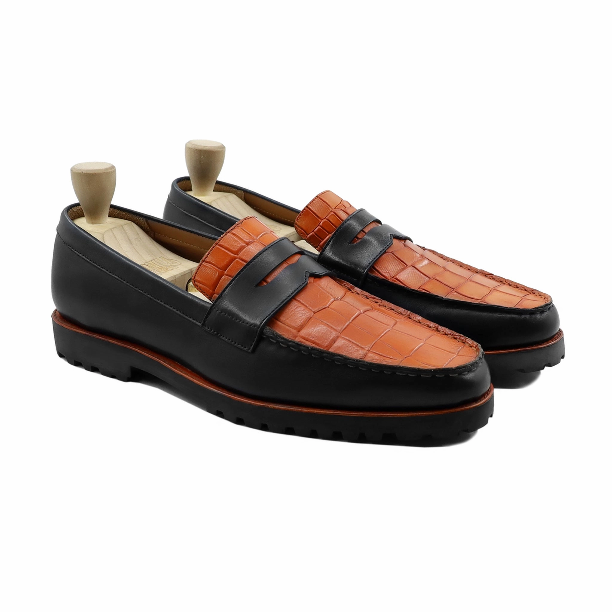 Vagabond Loafers Kenova Florida - Men's Black and Tan Calf Leather Loafer