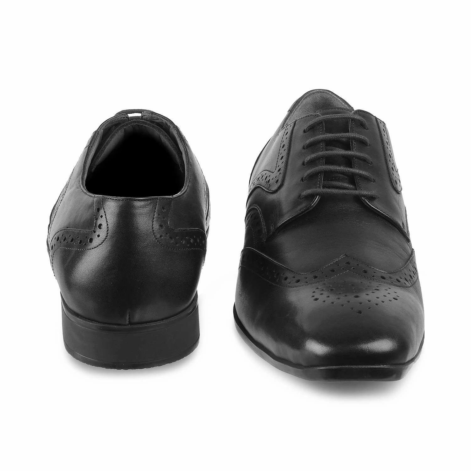 Oxford Lace Up Shoes The Charlie Black Mens Derby Leather Lace-Ups