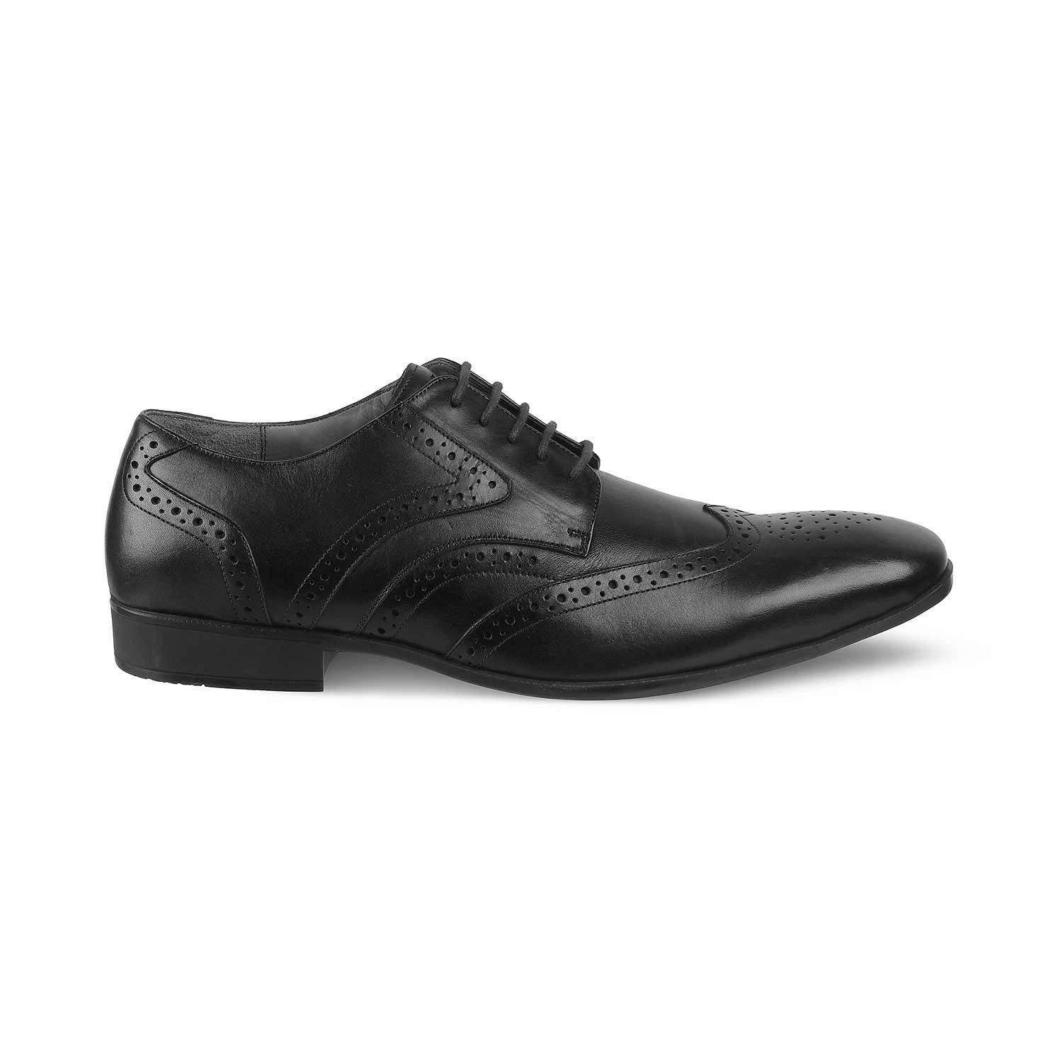 Lisbeth Lace Up Shoes The Charlie Black Mens Derby Leather Lace-Ups