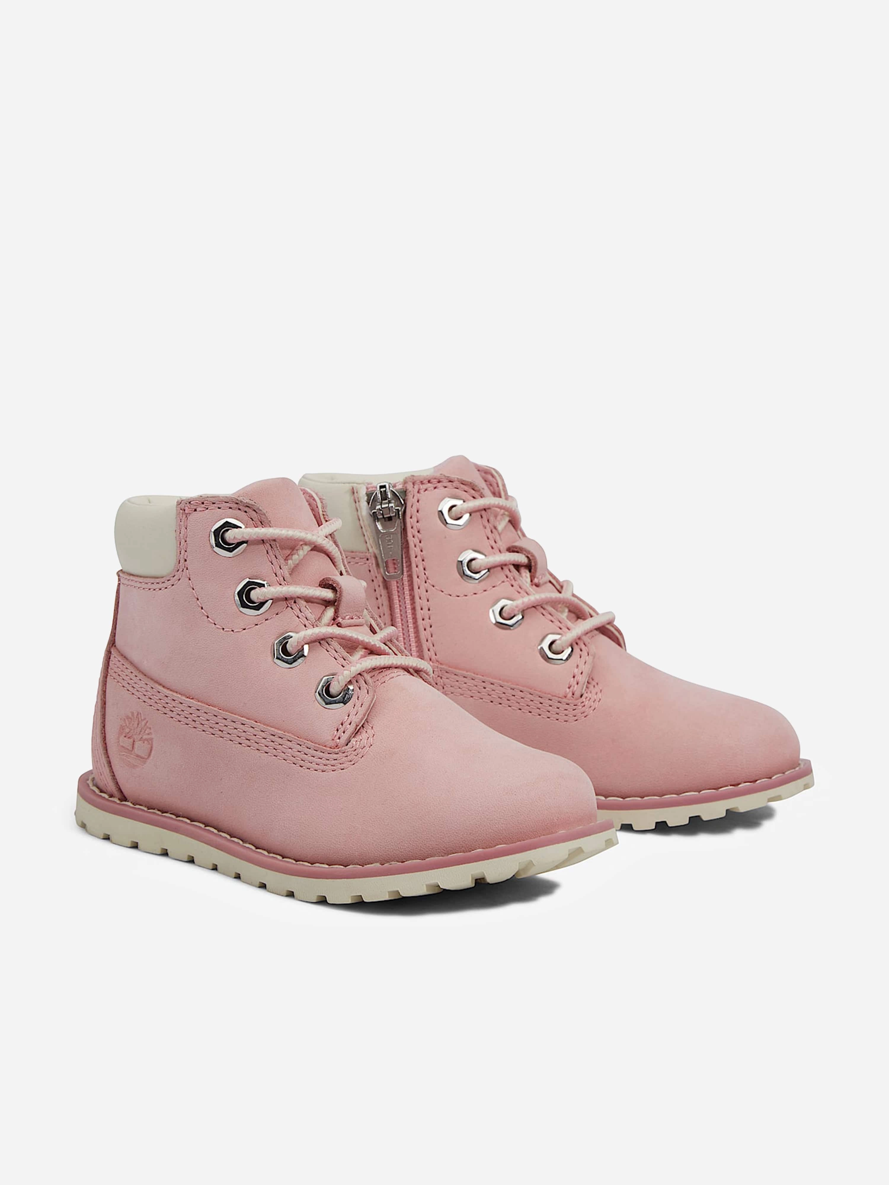 Athletic Boots Timberland Girls Pokey Pine Mid Lace Up Boots with Zip in Pink