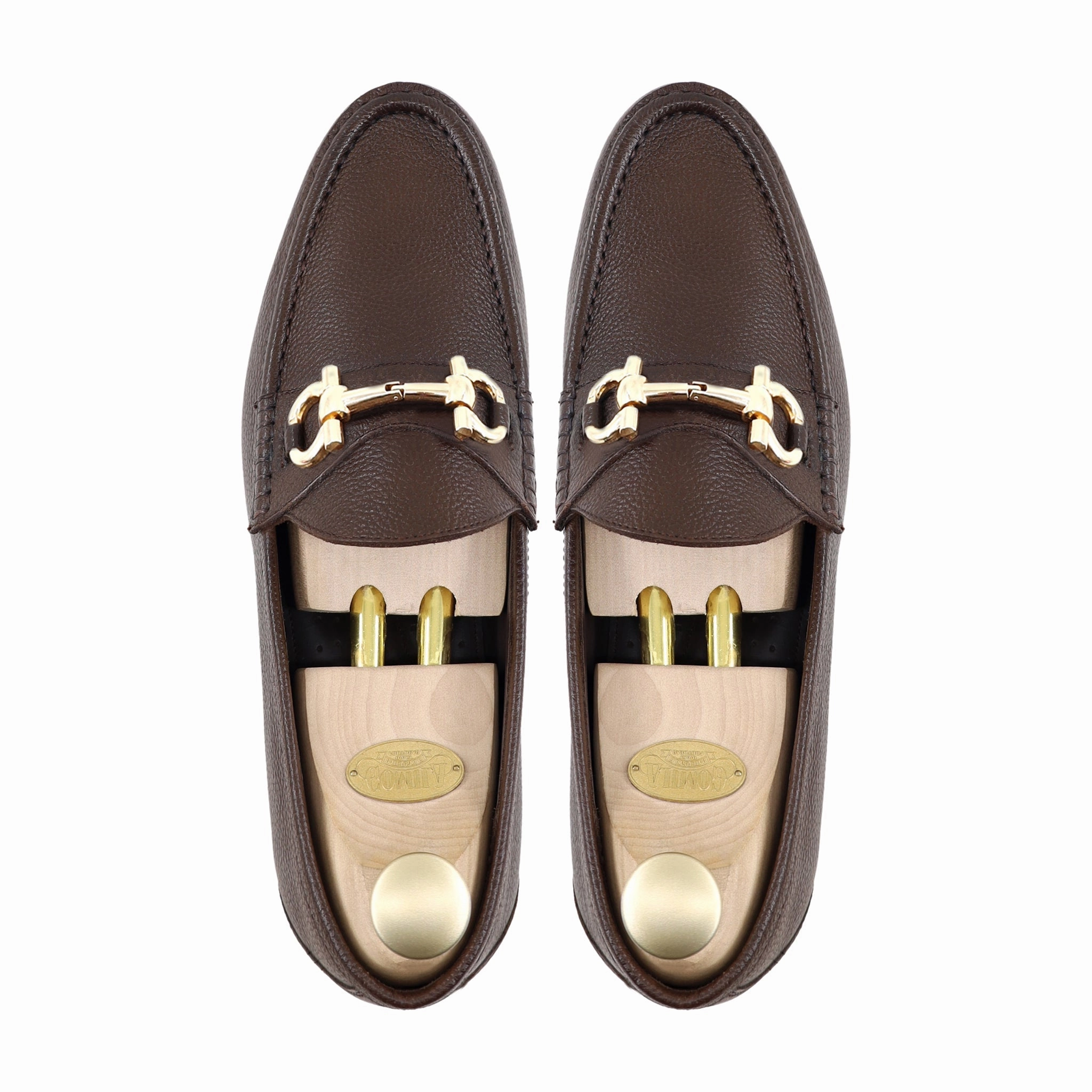 Piercing Loafers Arzak - Men's Dark Brown Pebble Grain Leather Loafer