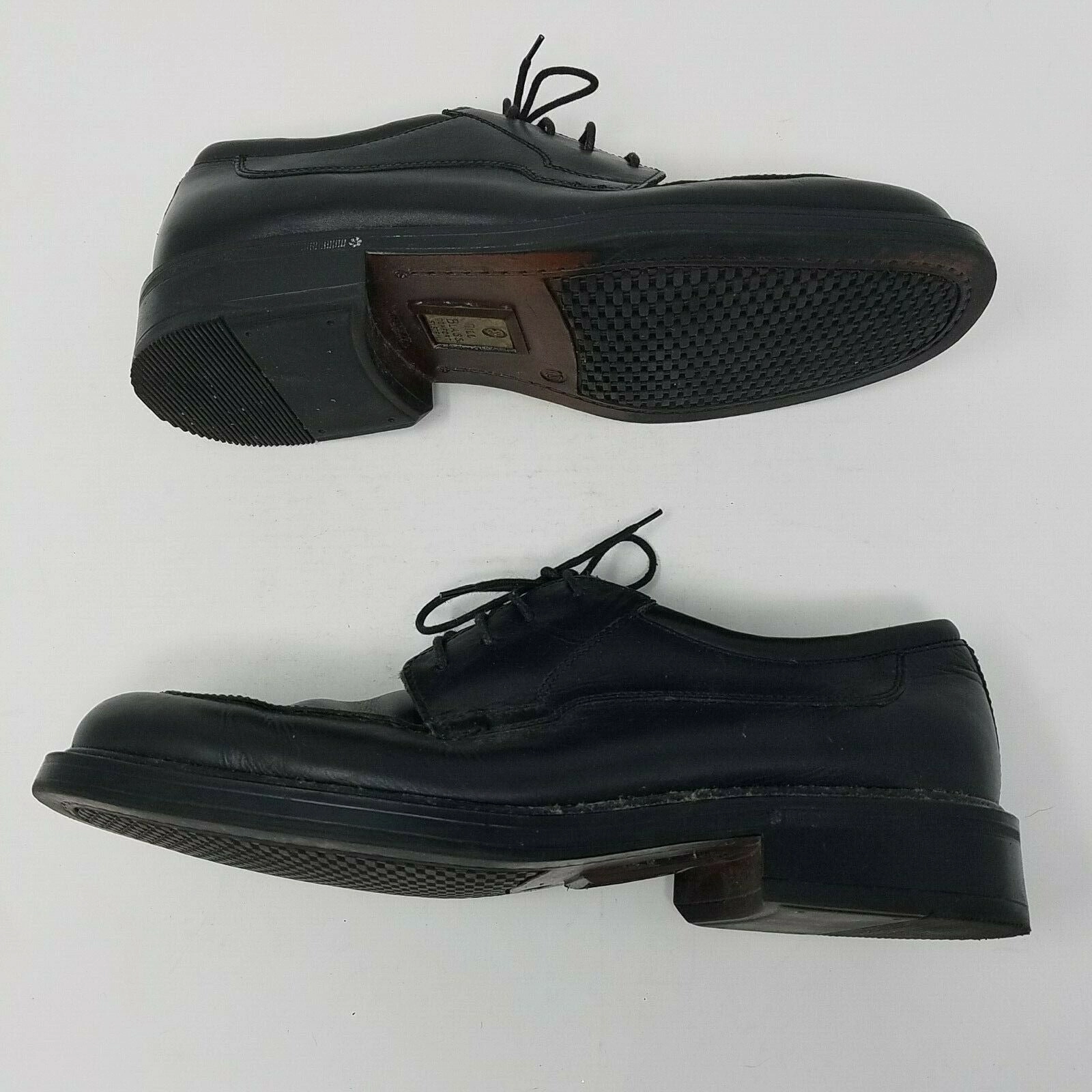 Chinos And Oxfords Bill Blass Italy Evans Black Leather Split Toe Derby Dress Shoes Mens 10 Oxfords