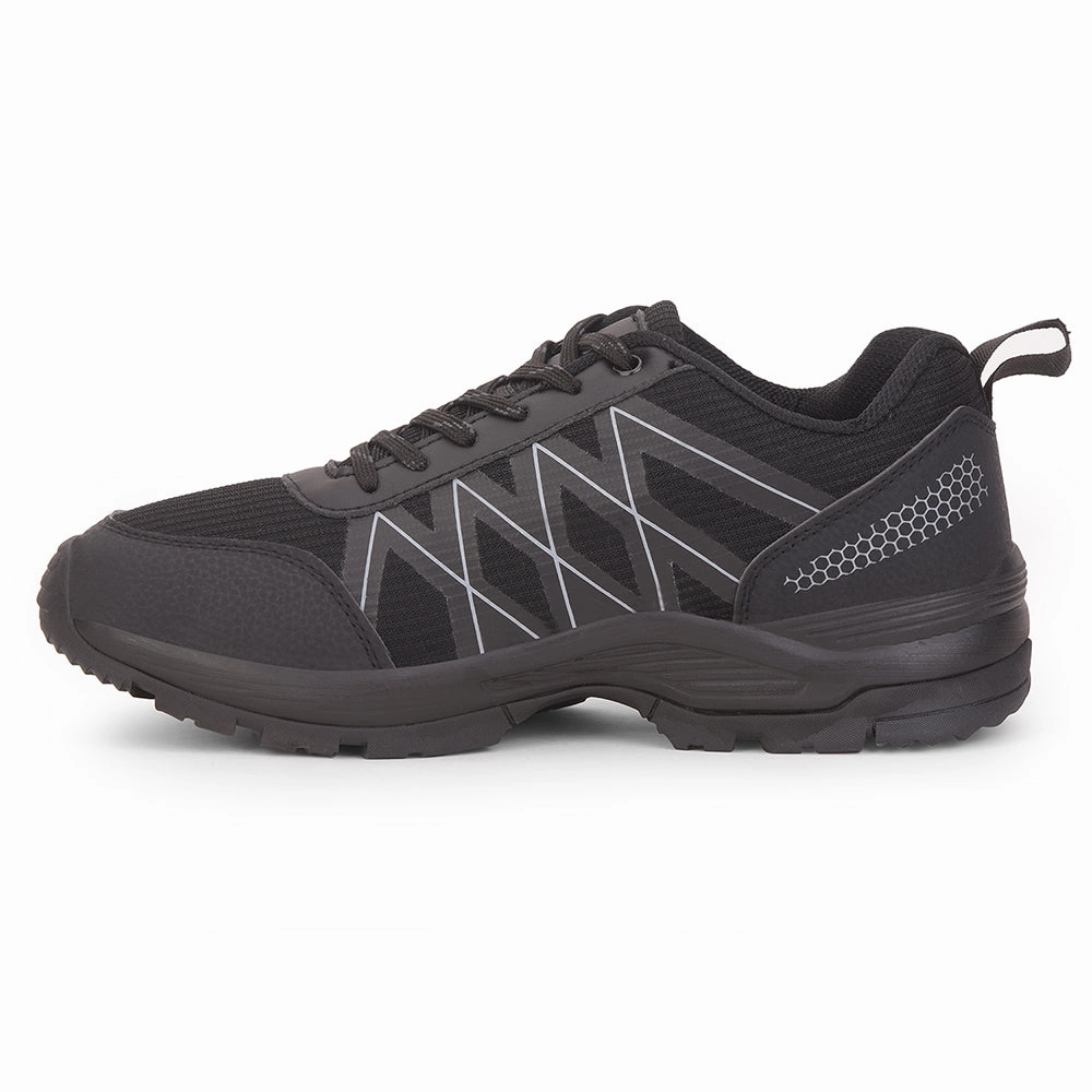 Leap7x Black Sports Lace-Up Trekking Shoes For Men MOUNTAIN2E By Liberty Hiking Shoes Rental Iceland