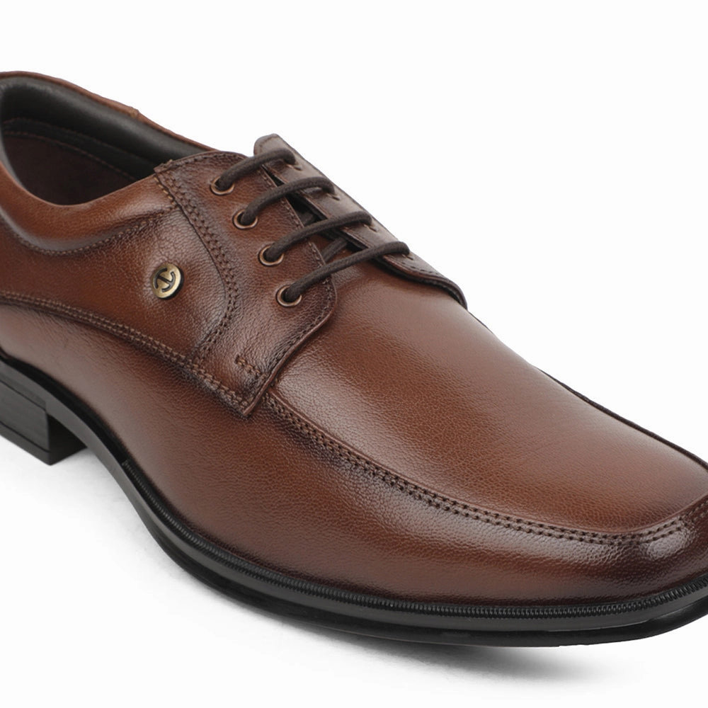 Healers Brown Formal Lacing Derby Shoes For Men UDL-9 By Liberty Lace Up Road Bike Shoes