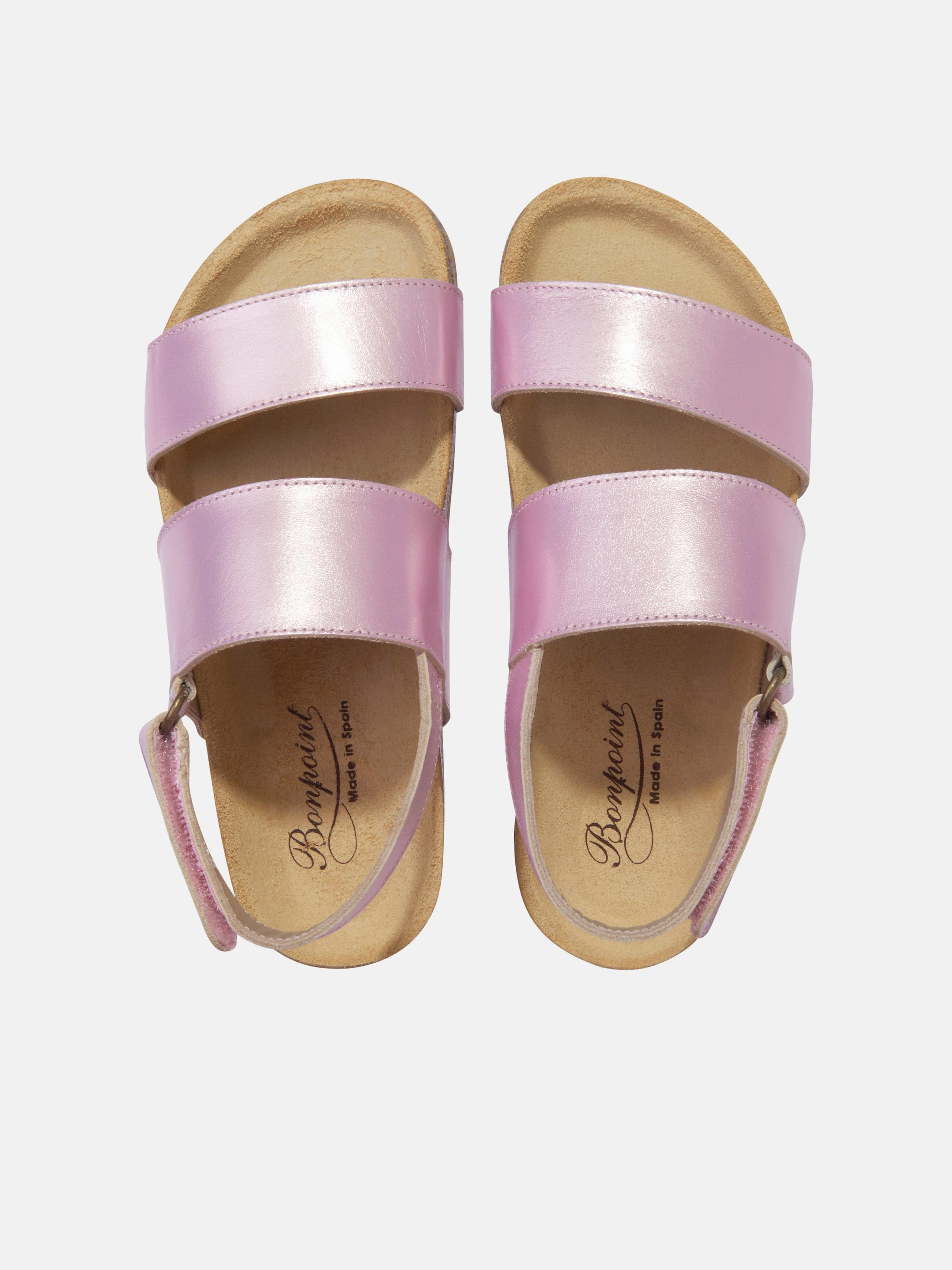 Bonpoint Girls Agostino Leather Sandals in Pink Goldenglow Sandals