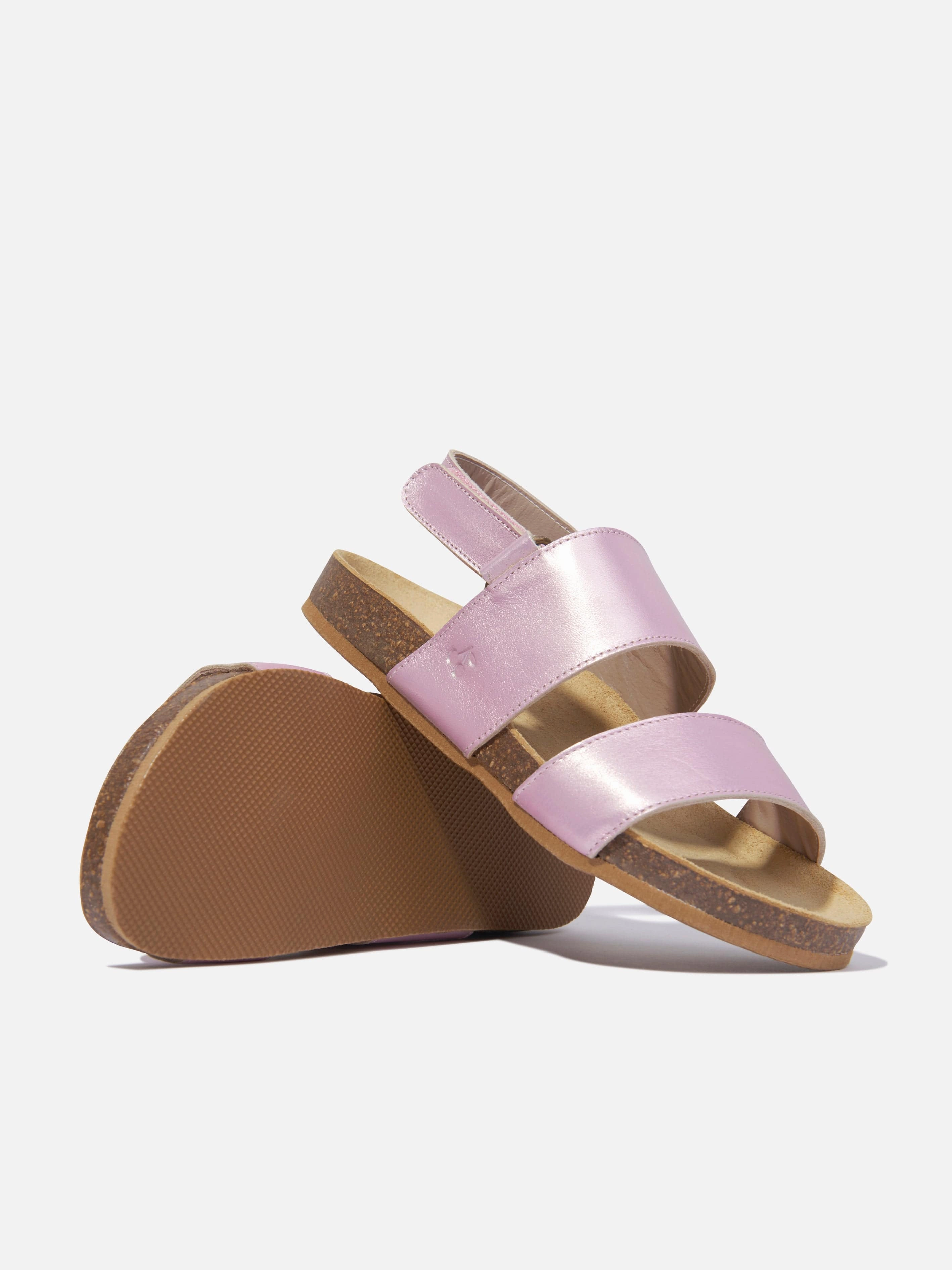 Bonpoint Girls Agostino Leather Sandals in Pink Sandals Resort Turks
