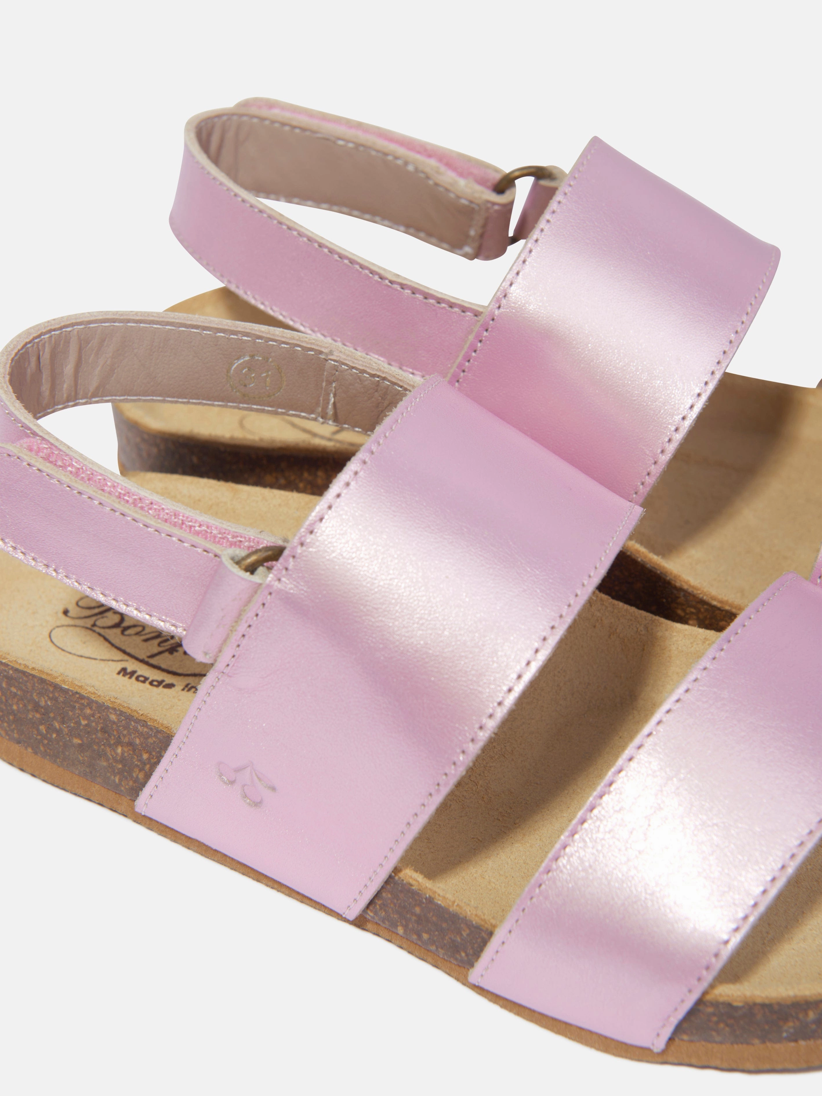 Bonpoint Girls Agostino Leather Sandals in Pink Dream Pairs Sandals