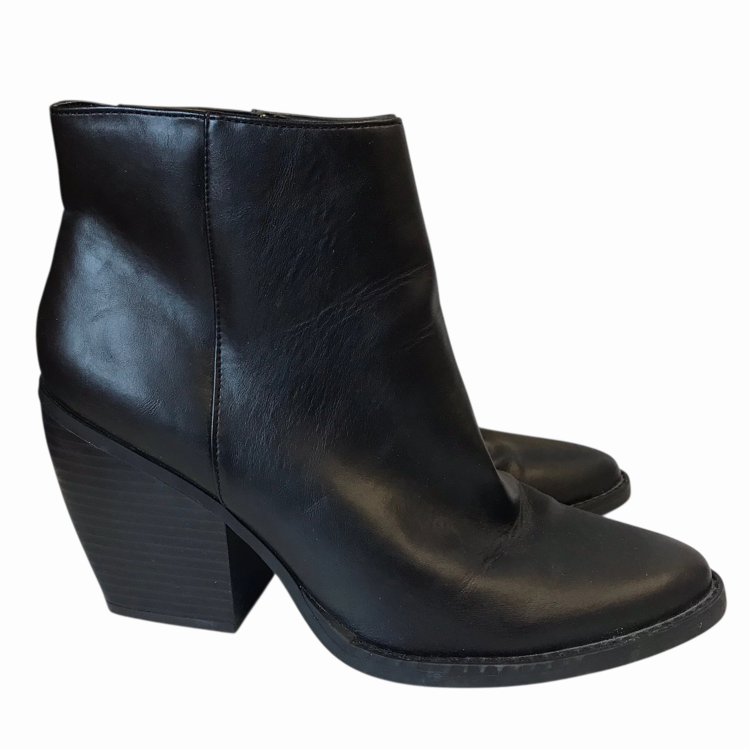 Winter Hiking Boots BOOTS ANKLE HEELS by MADDEN GIRL in BLACK, Size:9