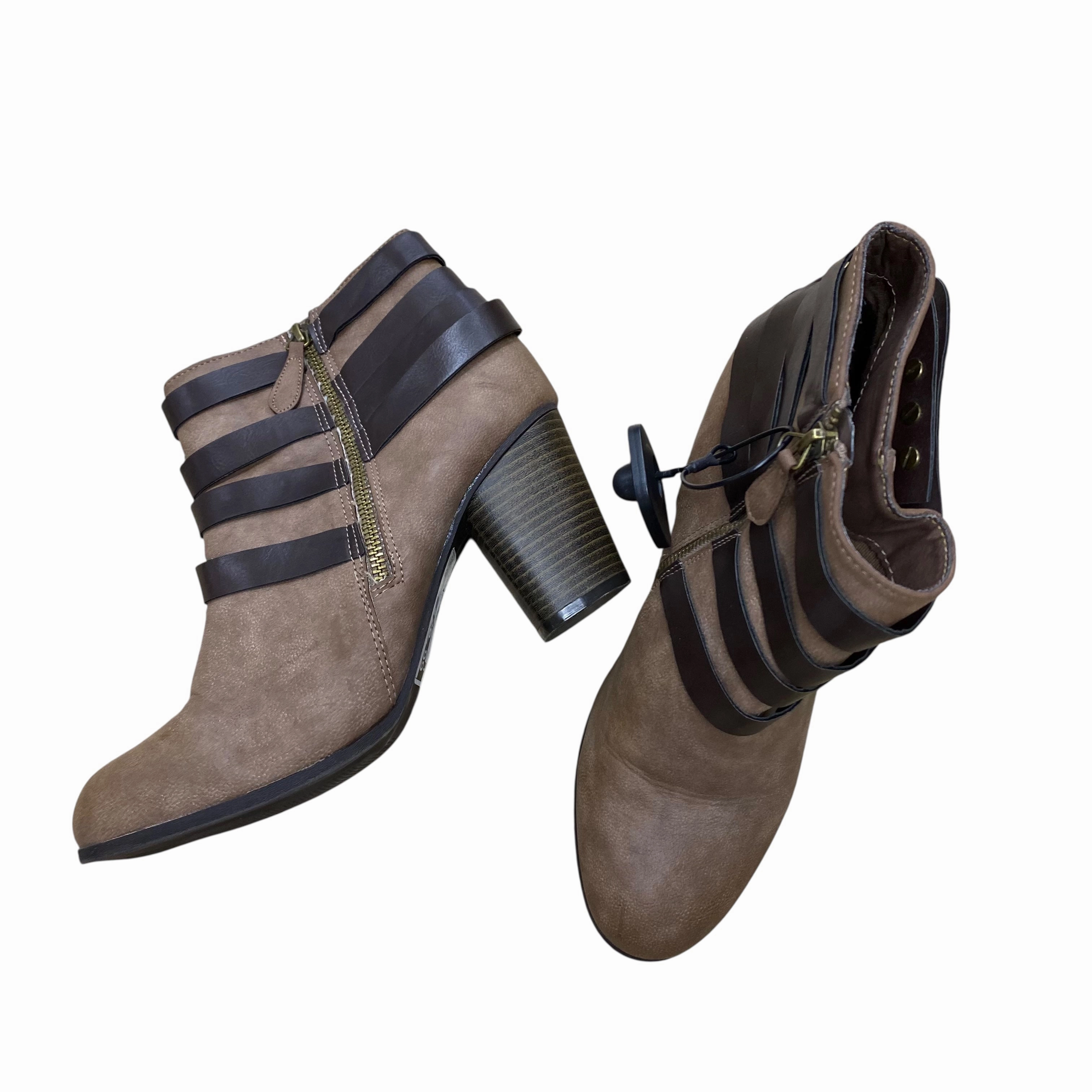 Boots Ankle Heels By Madden Girl In Brown, Size:10 Cloud Tactical Boots