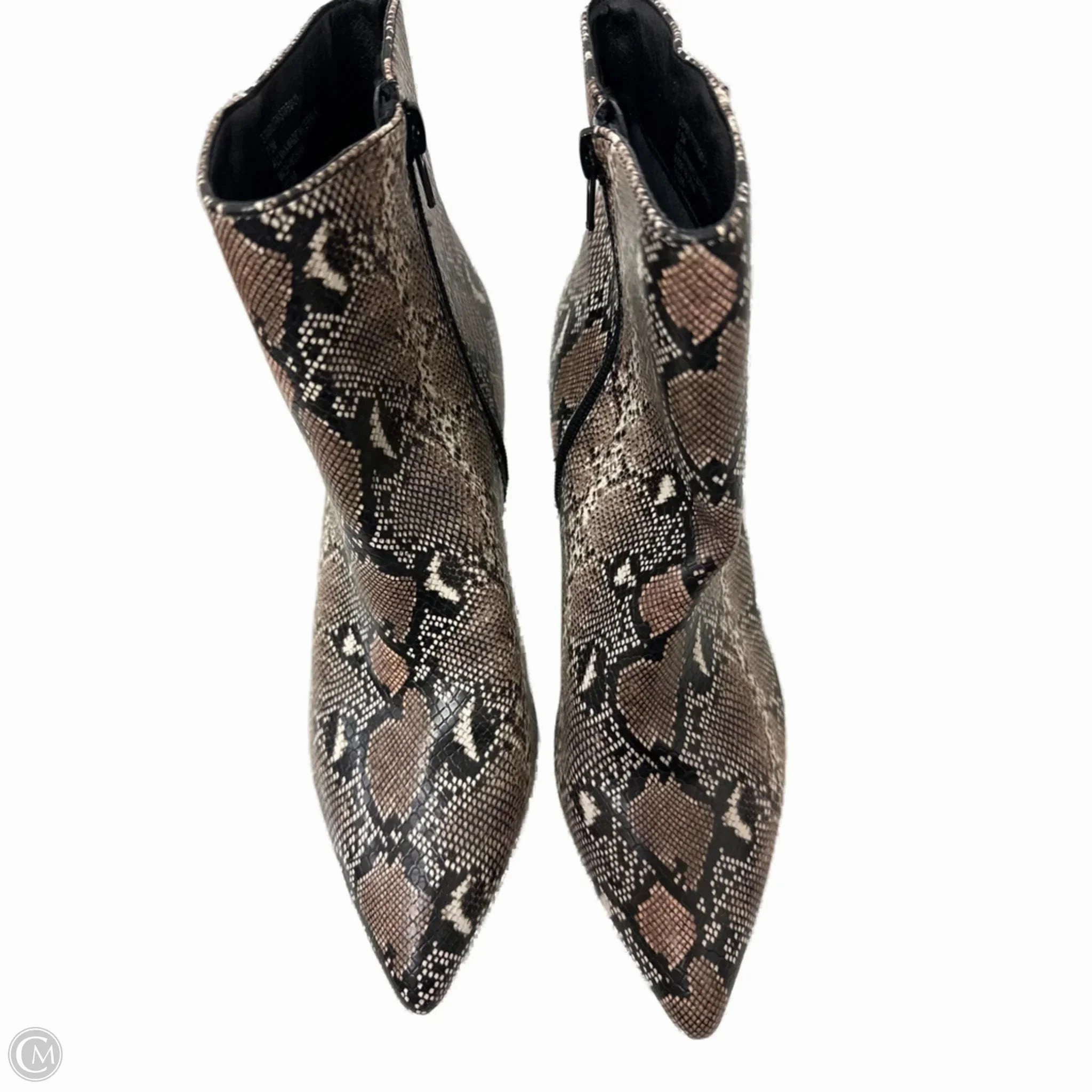 Boots Ankle Heels By Madden Girl In Snakeskin Print, Size: 7.5 Durangos Boots
