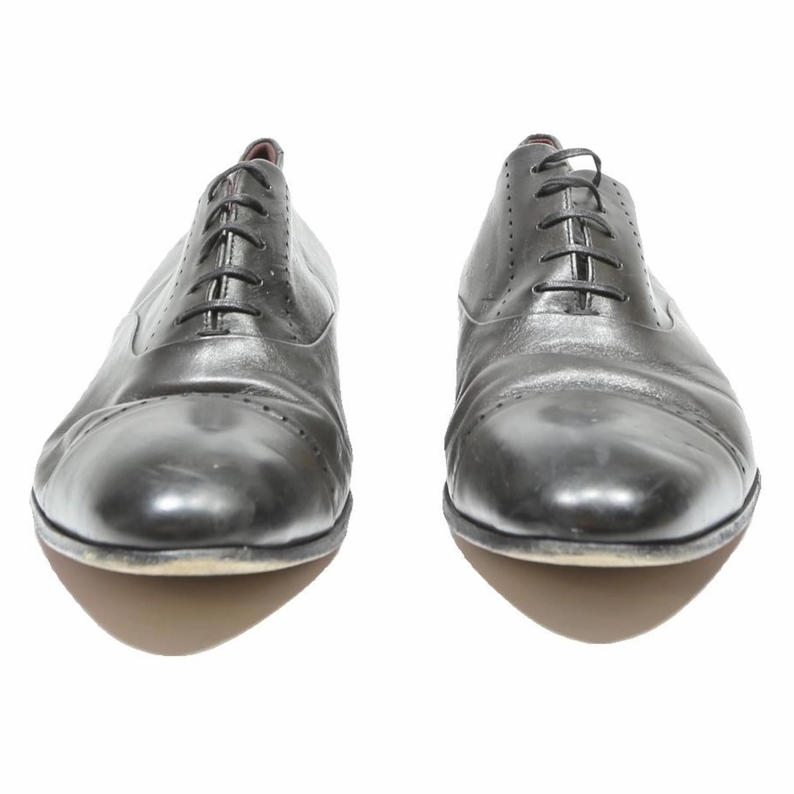 Oxford Goodyear BOSS Mens Leather Oxford Shoes Black UK 11 Classic Formal Dress Footwear