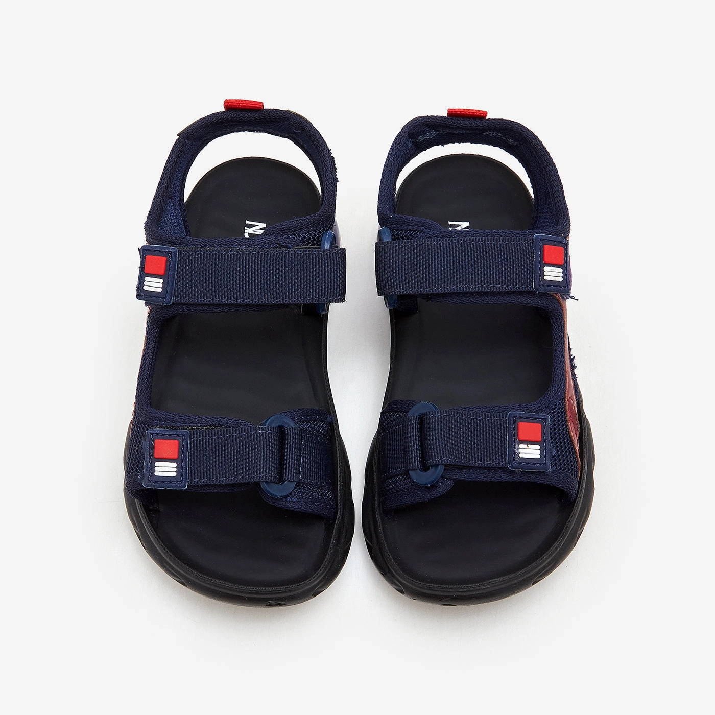 Leather Slides Sandals Boys Velcro Fastening Sandals