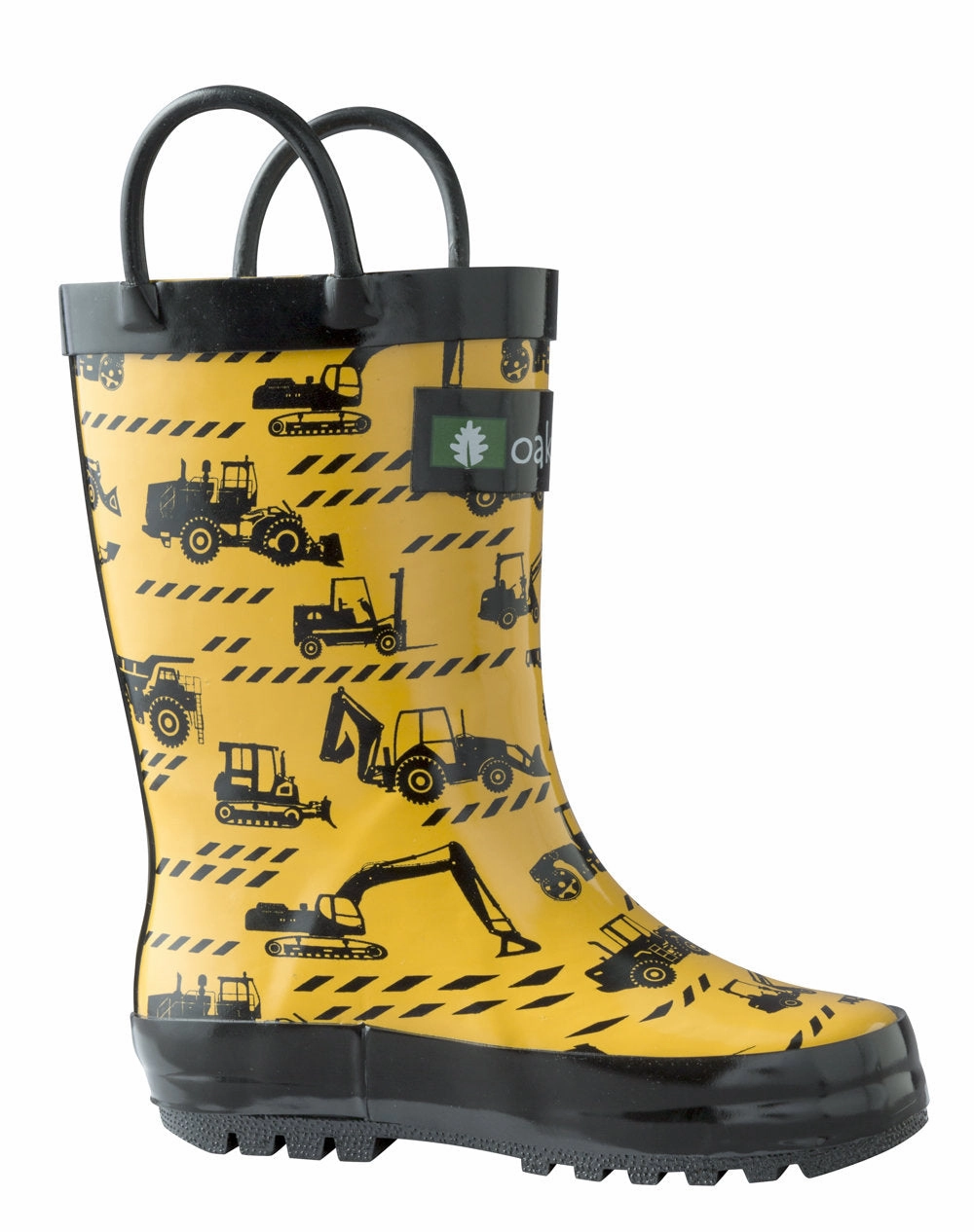 Construction Vehicles Loop Handle Rubber Rain Boots Yeezy Tactical Boots