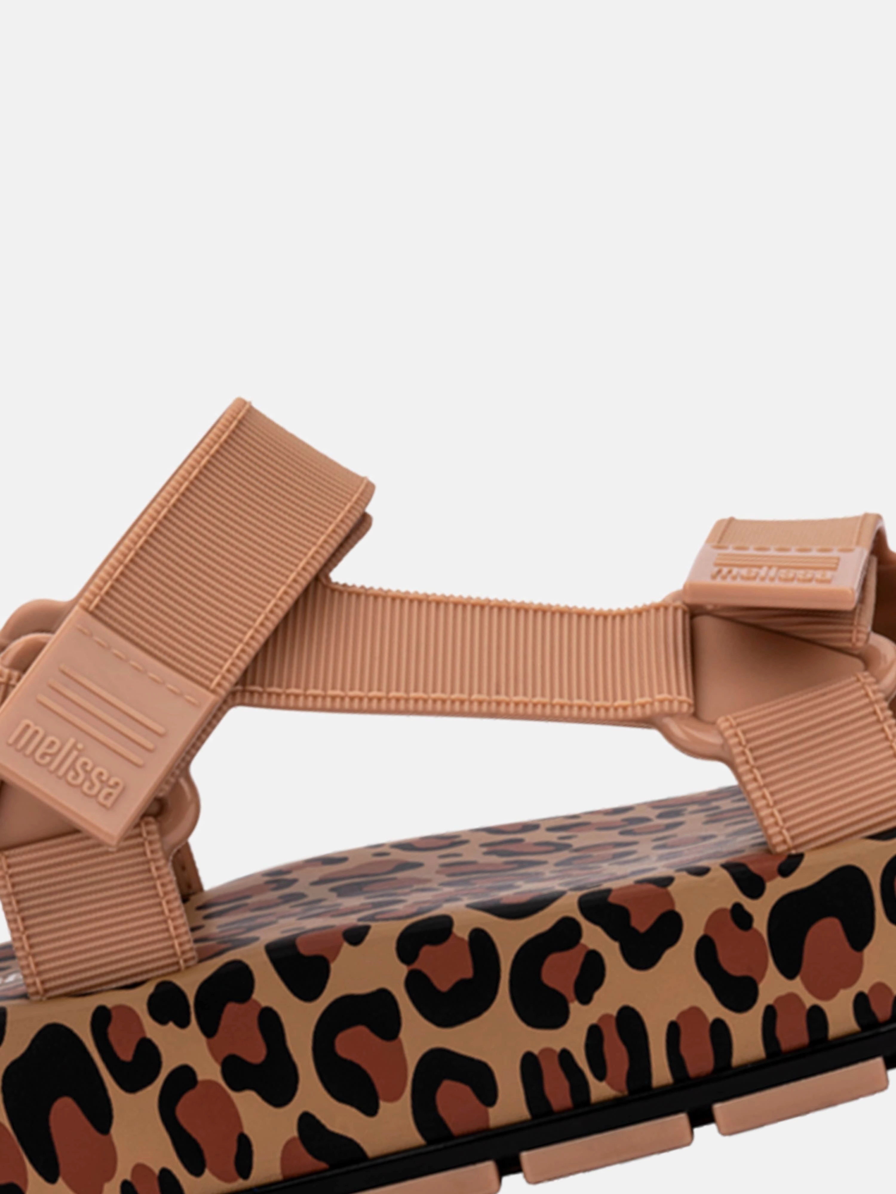 Mini Melissa Girls Flowing Papete Sandals in Beige Strap Sandals