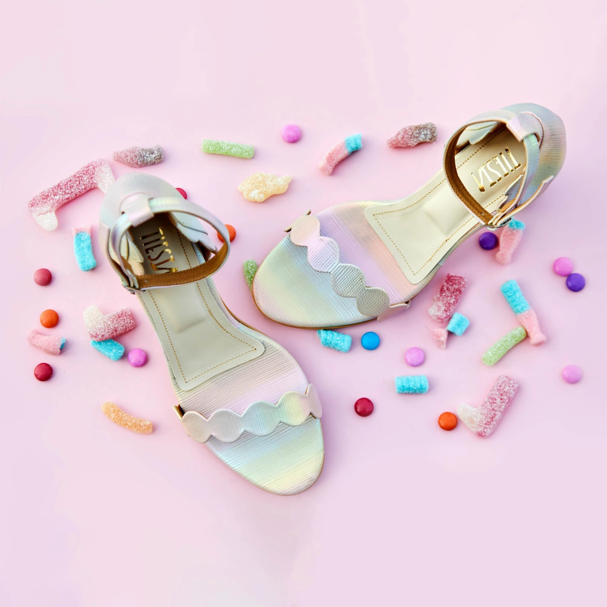 Snakeskin High Heel Shoes Bubblegum Block Heels - Sugar Rush