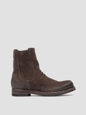 BULLA DD 304 - Taupe Suede Zipped Boots Crocs Boots For Snow