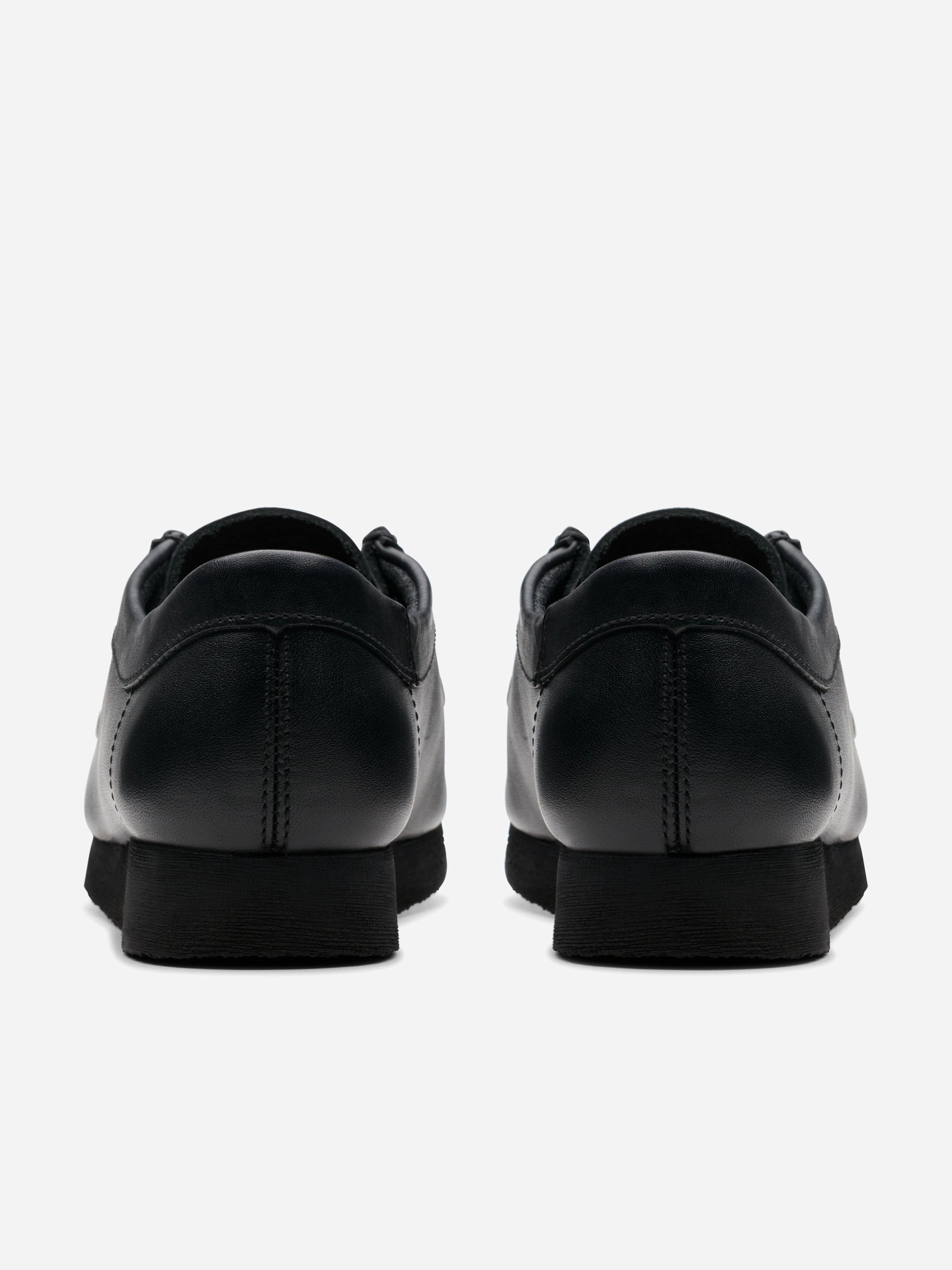 Clarks Kids Leather Wallabee Shoes in Black Walking Boots Hi Tec