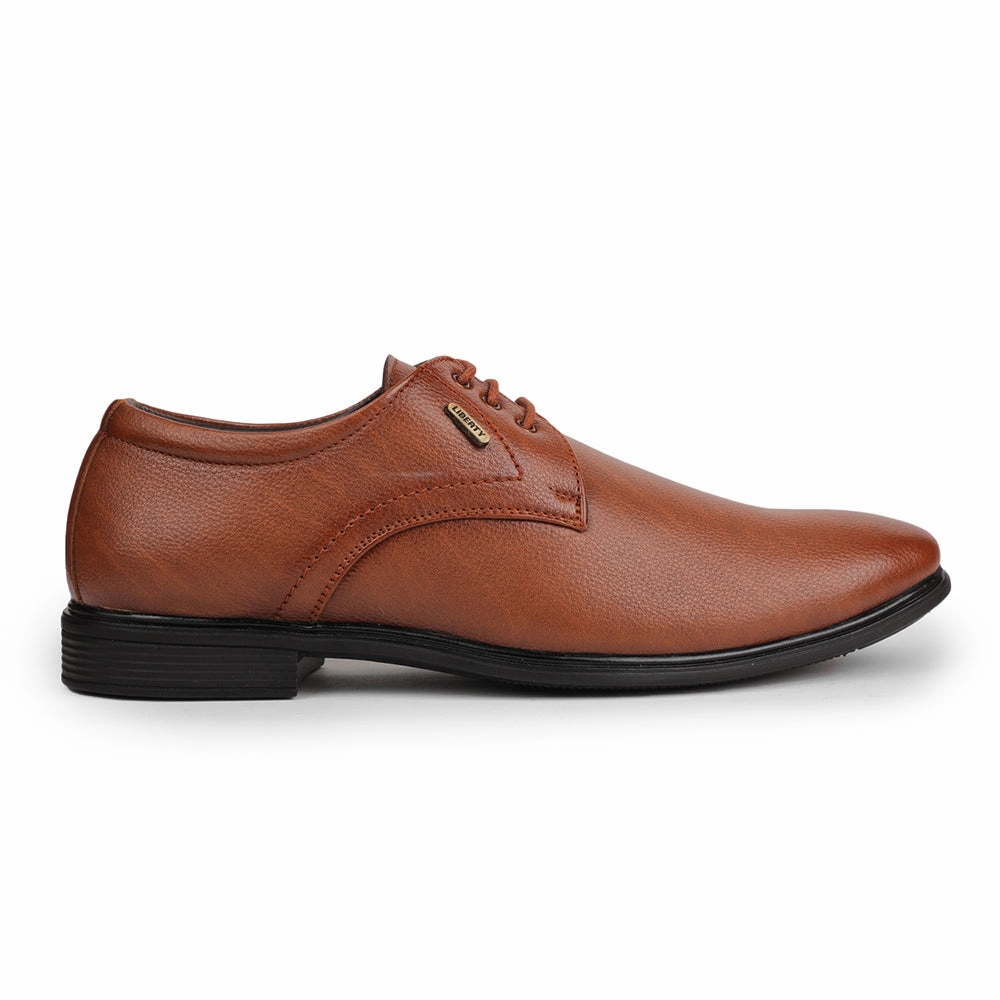 Jeans With Derby Shoes Fortune Tan Formal Lacing Derby Shoes For Men HOL-130E By Liberty