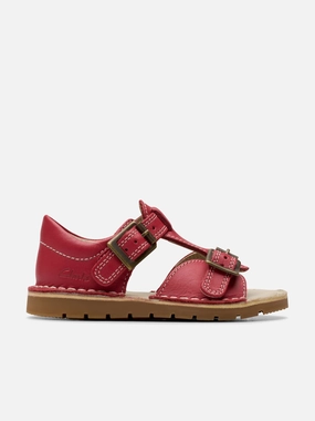 Trail Sandals Clarks Baby Girls Leather Play Sun Reef Sandals in Red