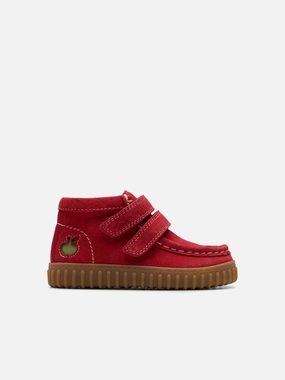 Clarks Baby Suede Apple Tor Hill Boots in Red Square Toe Cowboy Boots Men