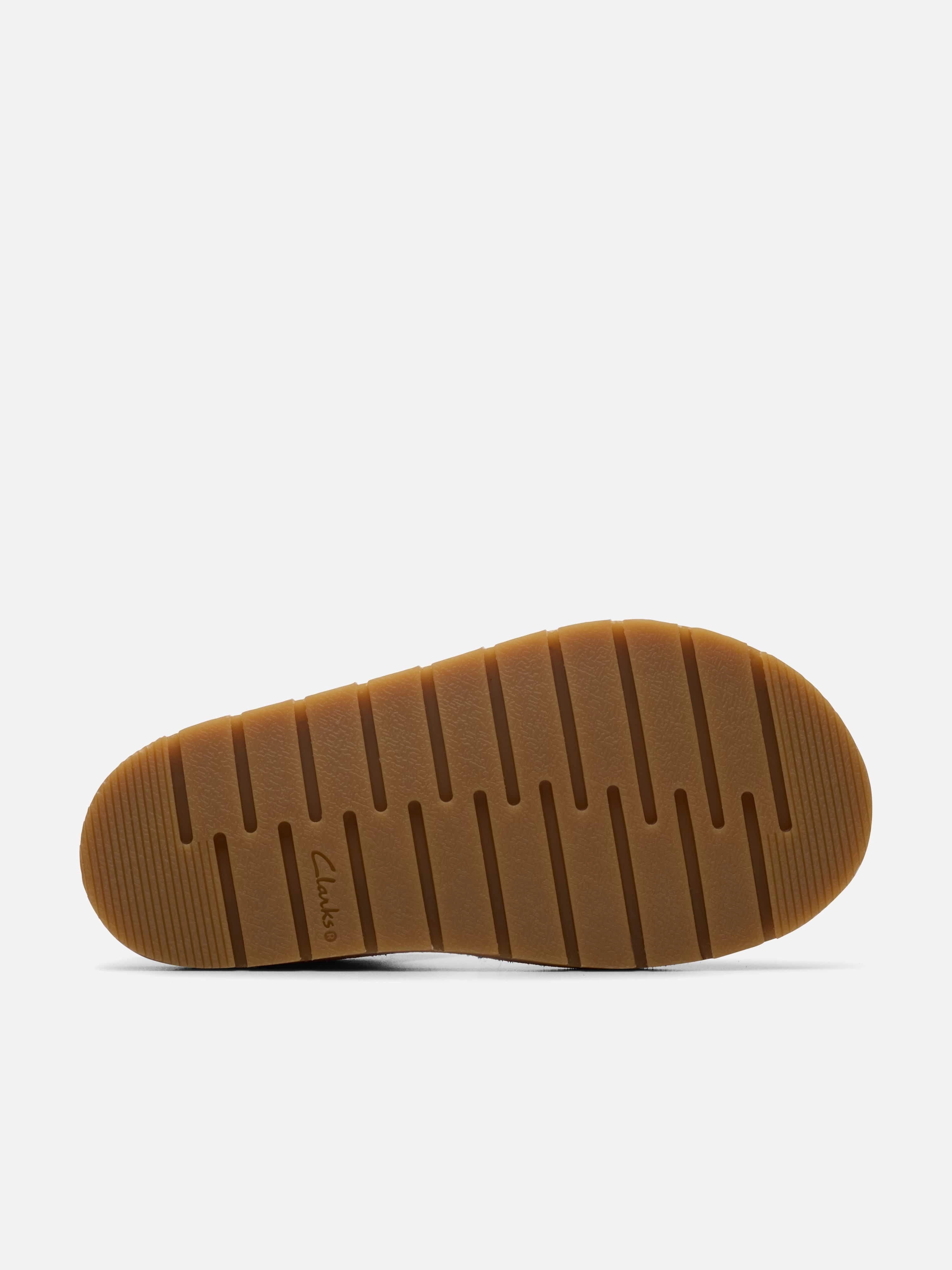 Mules Slides Sandals Clarks Girls Leather Play Sun Reef Sandals in Red