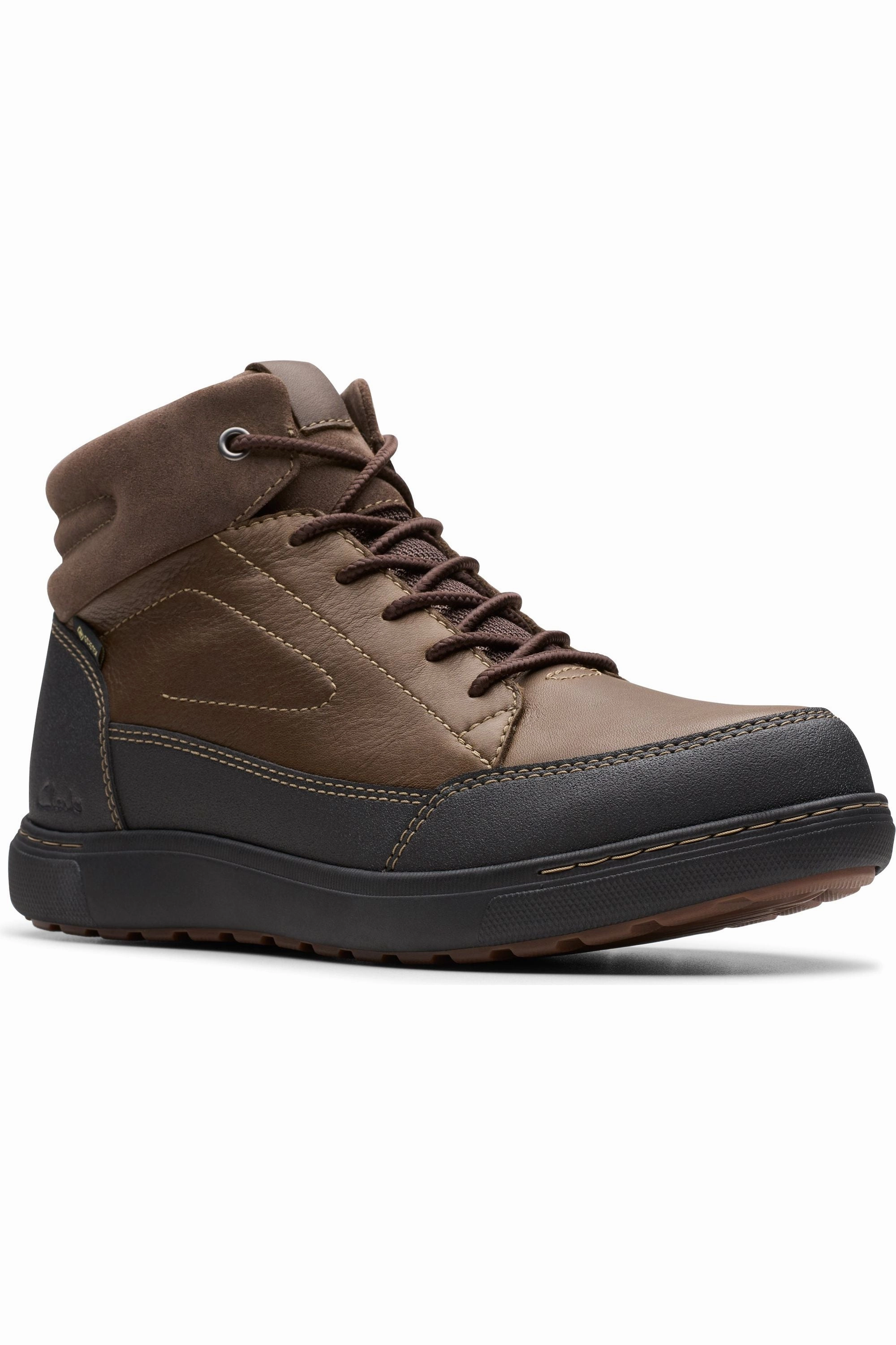 Clarks Mapstone Hi GTX waterproof in Dark Brown Waterproof Suede Shoe Spray