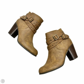 Service Boots Boots Ankle Heels By Madden Girl In Tan, Size: 8.5