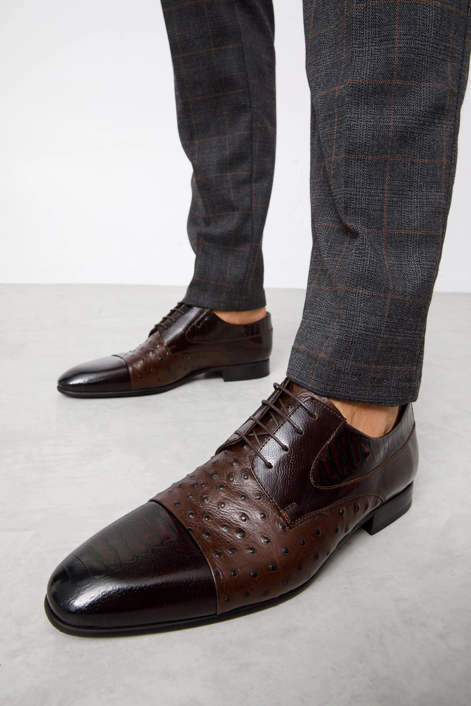 Ara Shoes The Monterrey Brown Cap Toe Derby Men Shoe  Final Sale!
