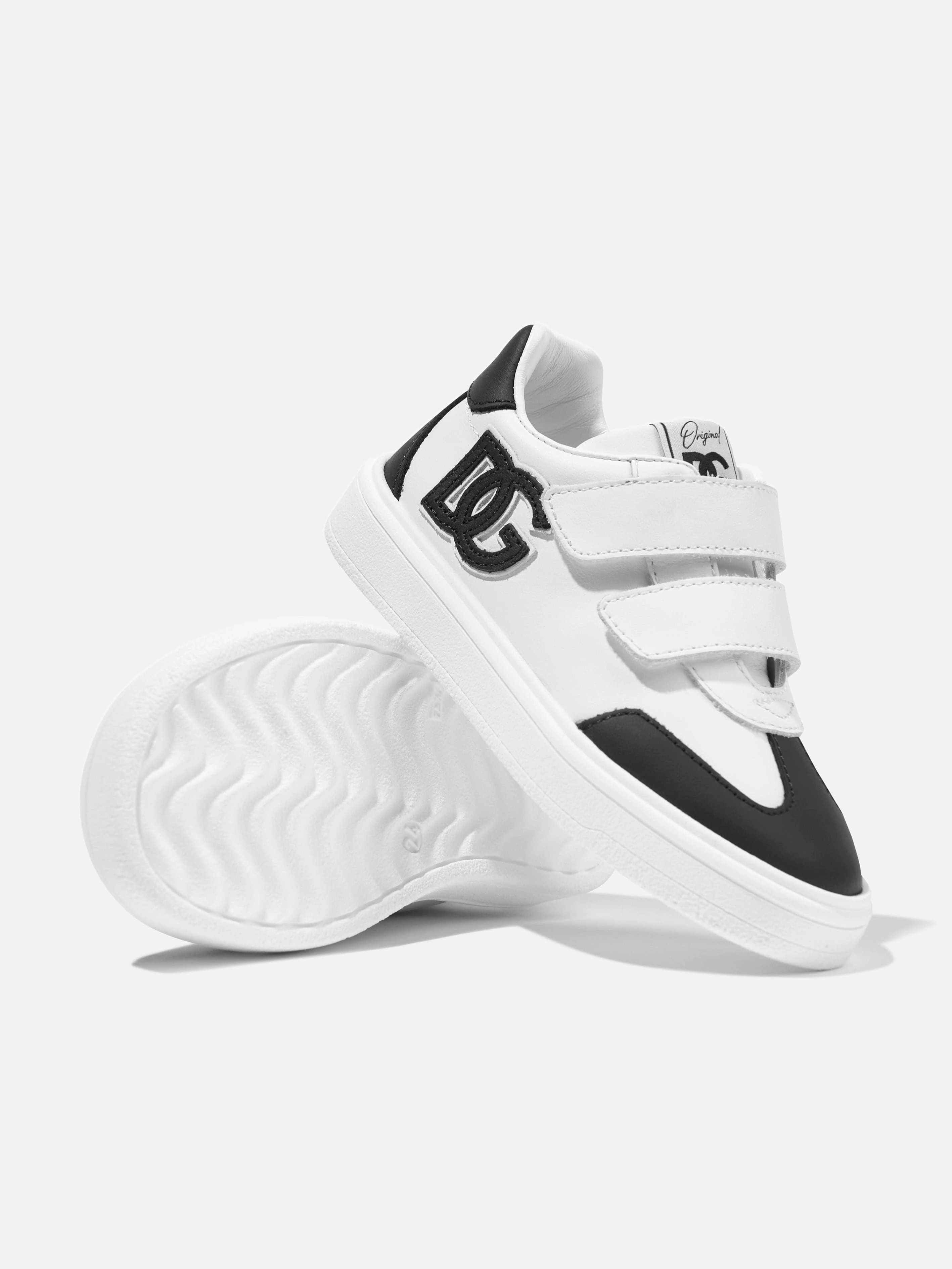 Tenis Sneakers Dolce & Gabbana Boys Leather Portofino Trainers in White