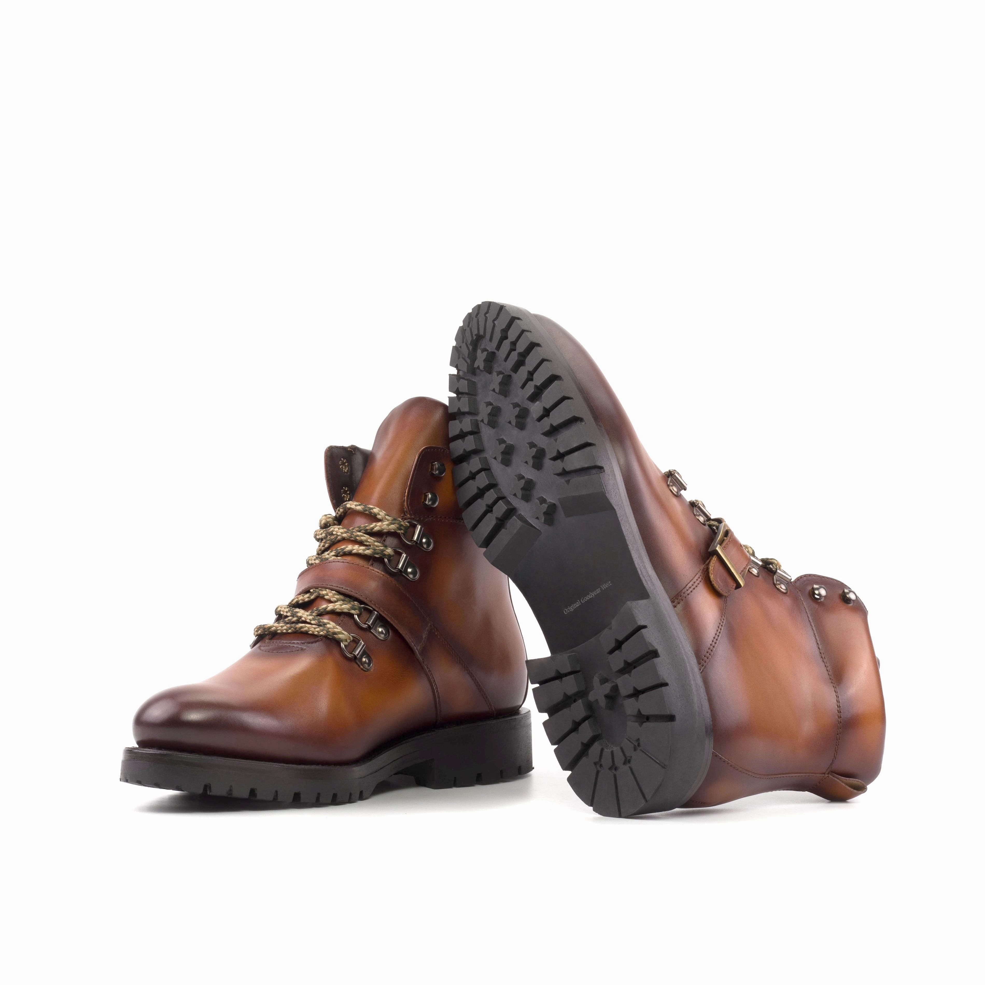 Cognac Calf Leather Hiking Boots Places To Buy Hiking Shoes Near Me