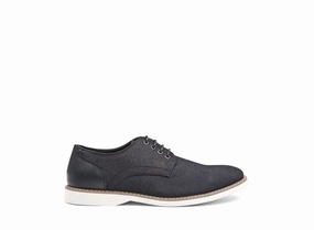 ALEGRO BLACK FABRIC Leather Sole Oxfords