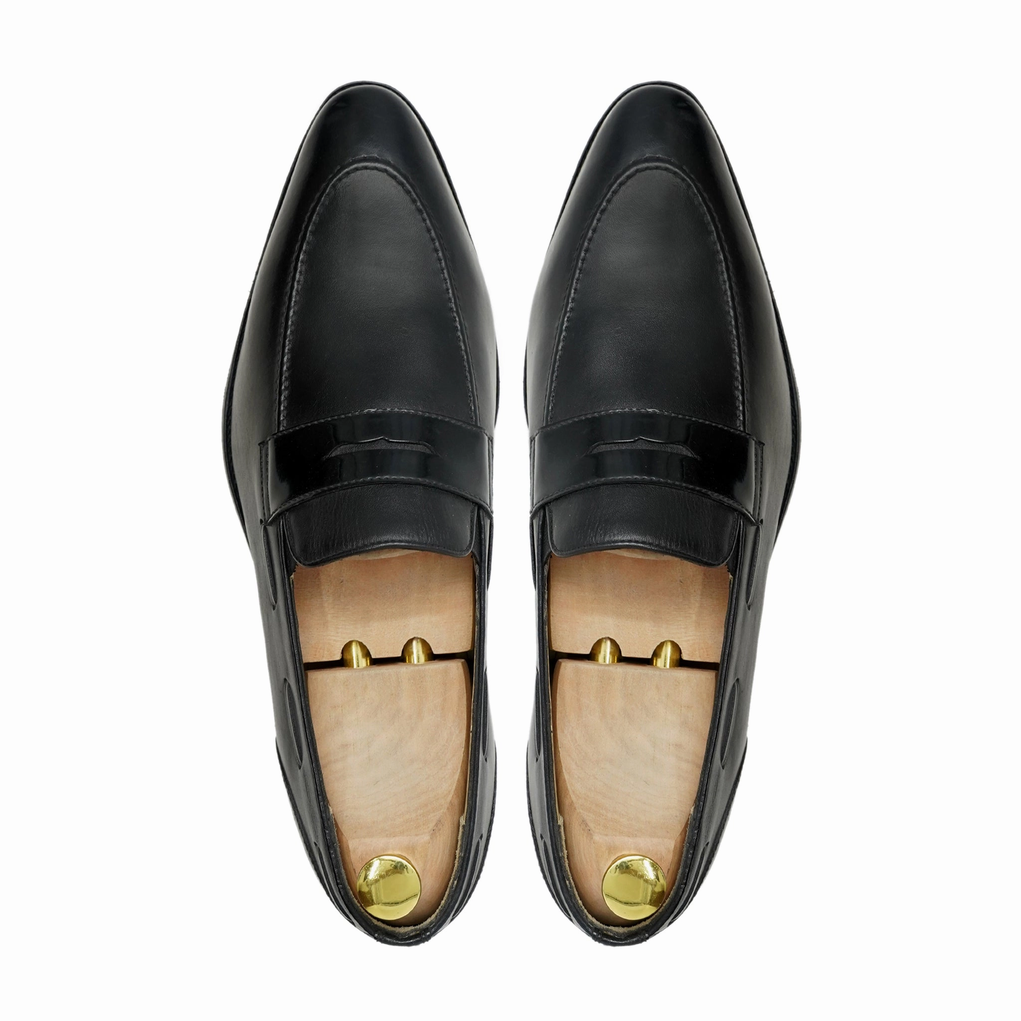 Loafers Mens Leather Albuquerque - Men's Black Calf Leather Loafer