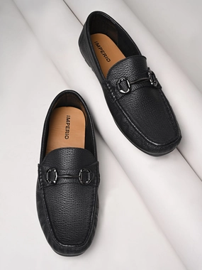 Socks To Wear With Loafers Imperio By Regal Black Men Leather Buckled Driving Loafers