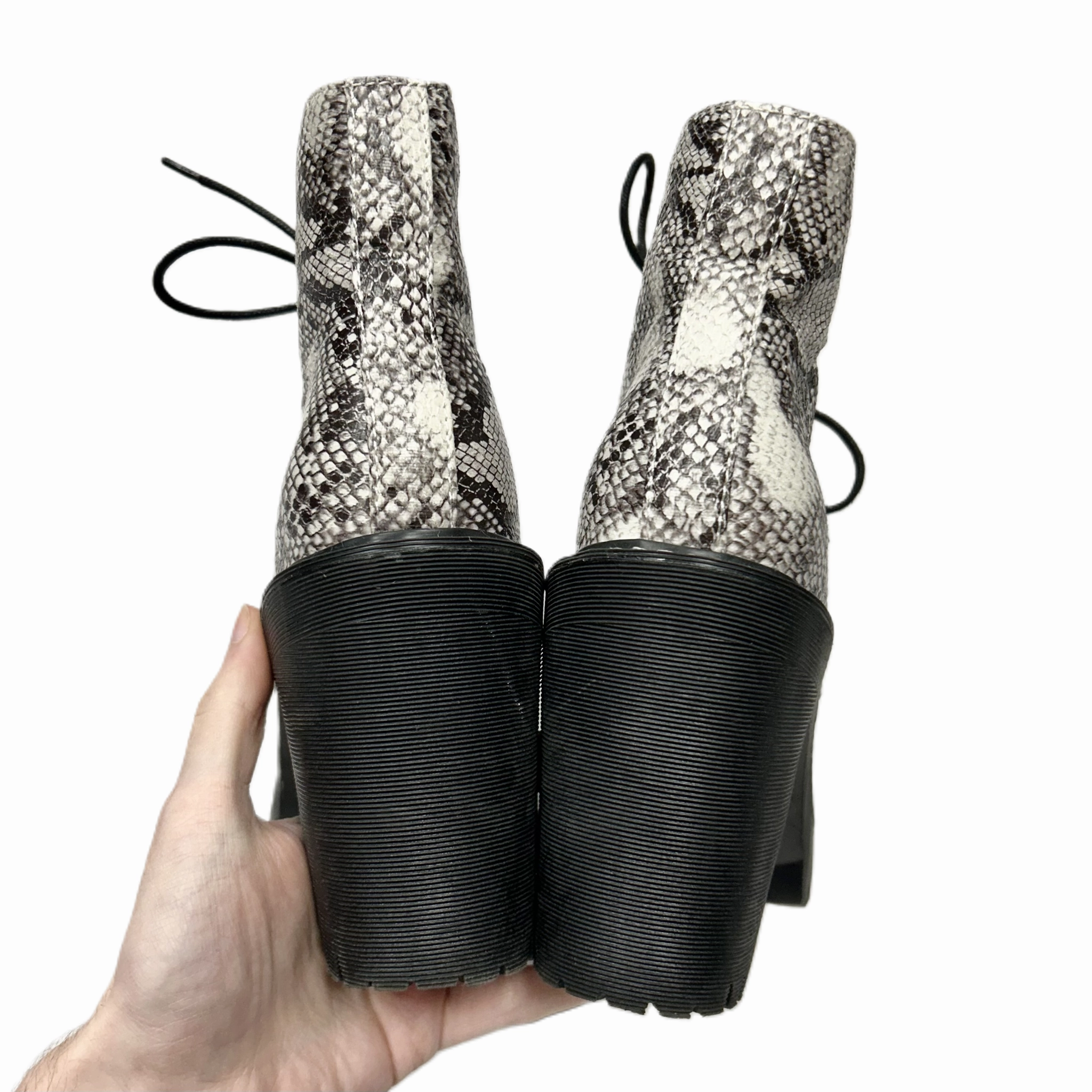 Boots Ankle Heels By Madden Girl In Snakeskin Print, Size: 6.5 Formal Dress Boots