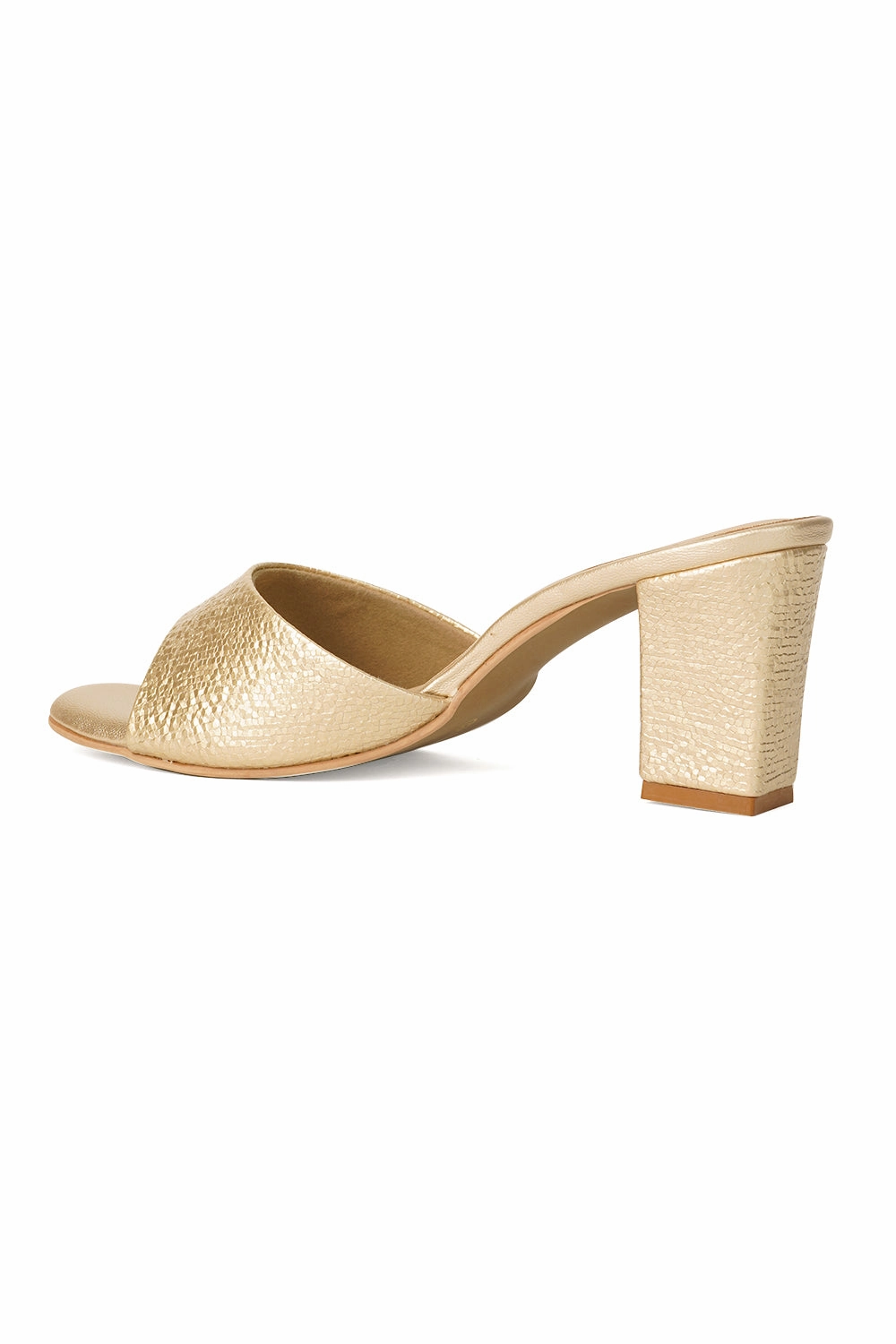 Jean Shorts And High Heels SOLES Ethnic Slip On Block Heels