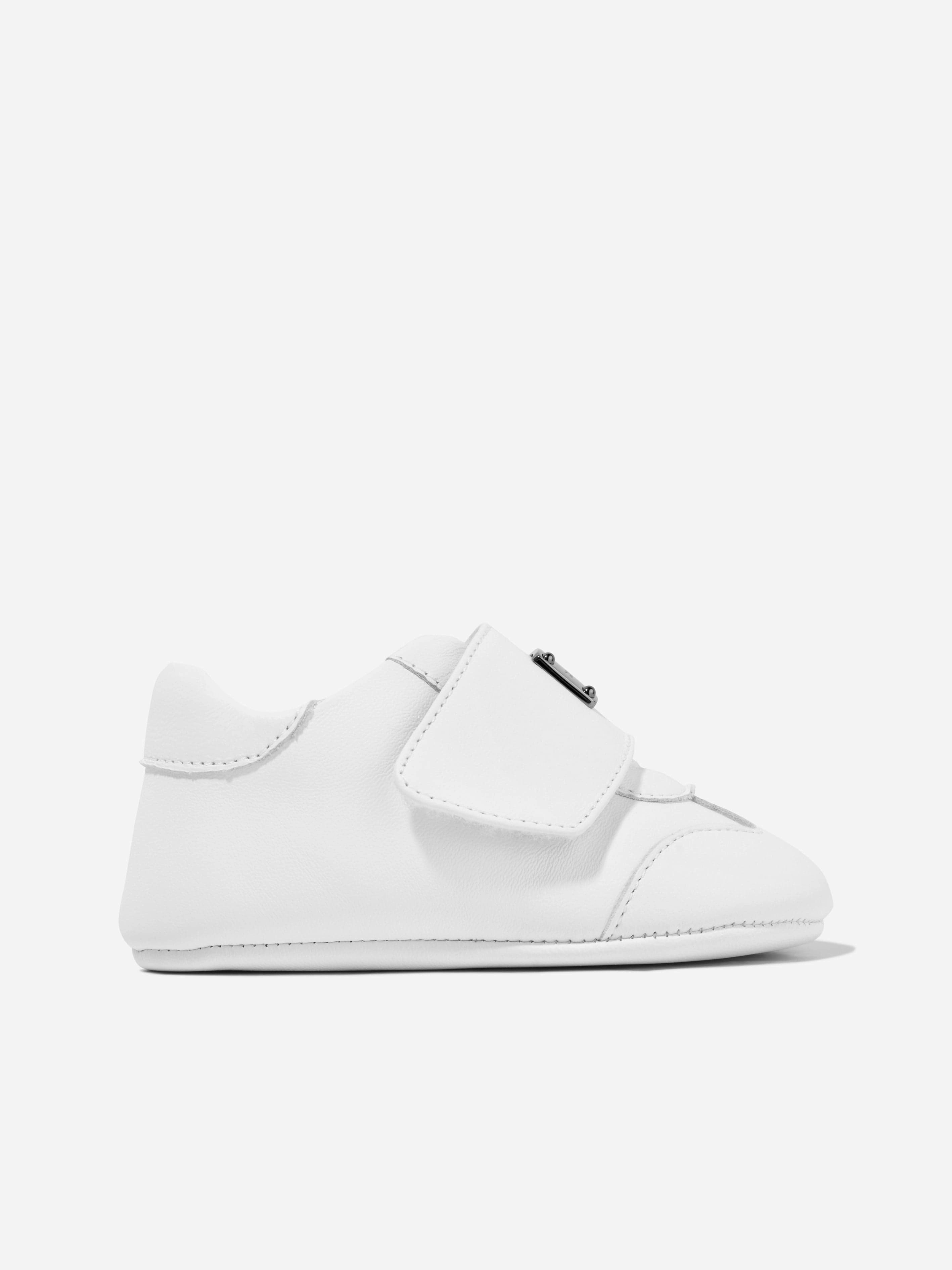 Timeless Sneakers Dolce & Gabbana Baby Leather Pre-Walker Trainers in White