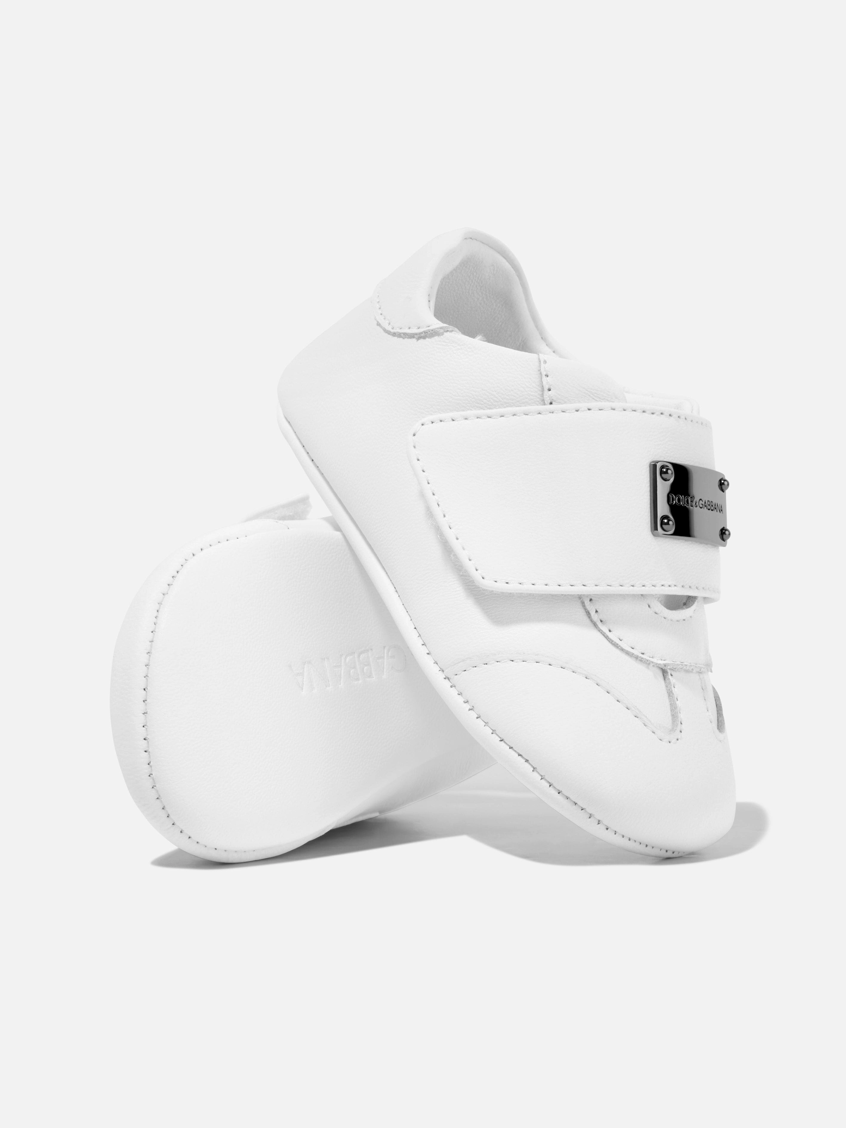 Buy Sell Trade Sneakers Dolce & Gabbana Baby Leather Pre-Walker Trainers in White