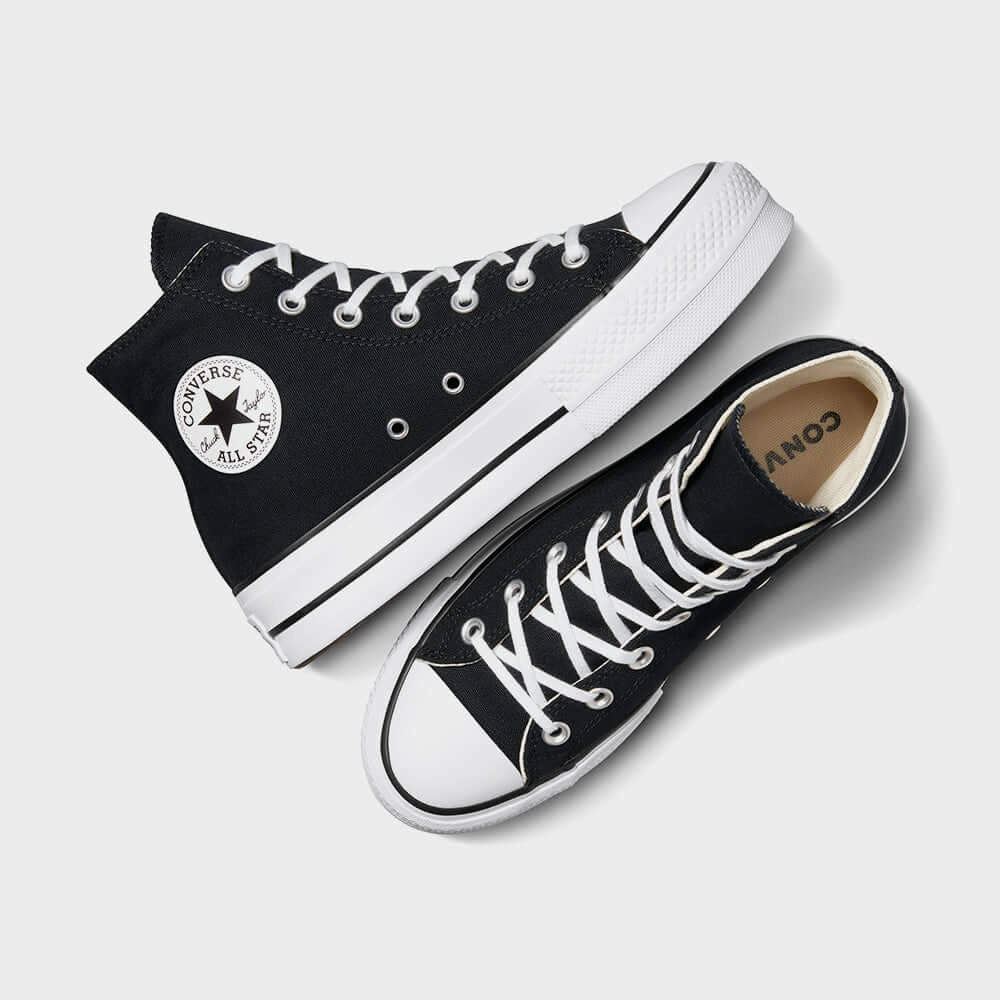 Converse Womens All Star Platform High Top Sneakers Black Tennis Shoes Vs Sneakers