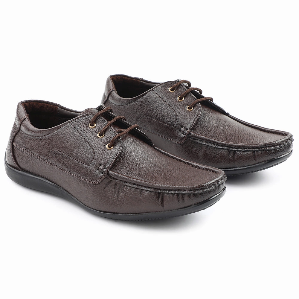 Fortune Brown Lacing Formal Derby Shoes For Men HML-6E By Liberty Lace Em Up Shoes