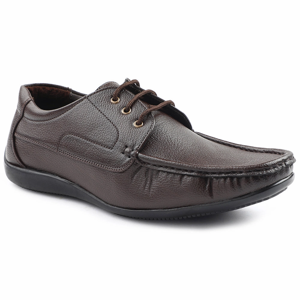 Fortune Brown Lacing Formal Derby Shoes For Men HML-6E By Liberty Suede Derby Shoe